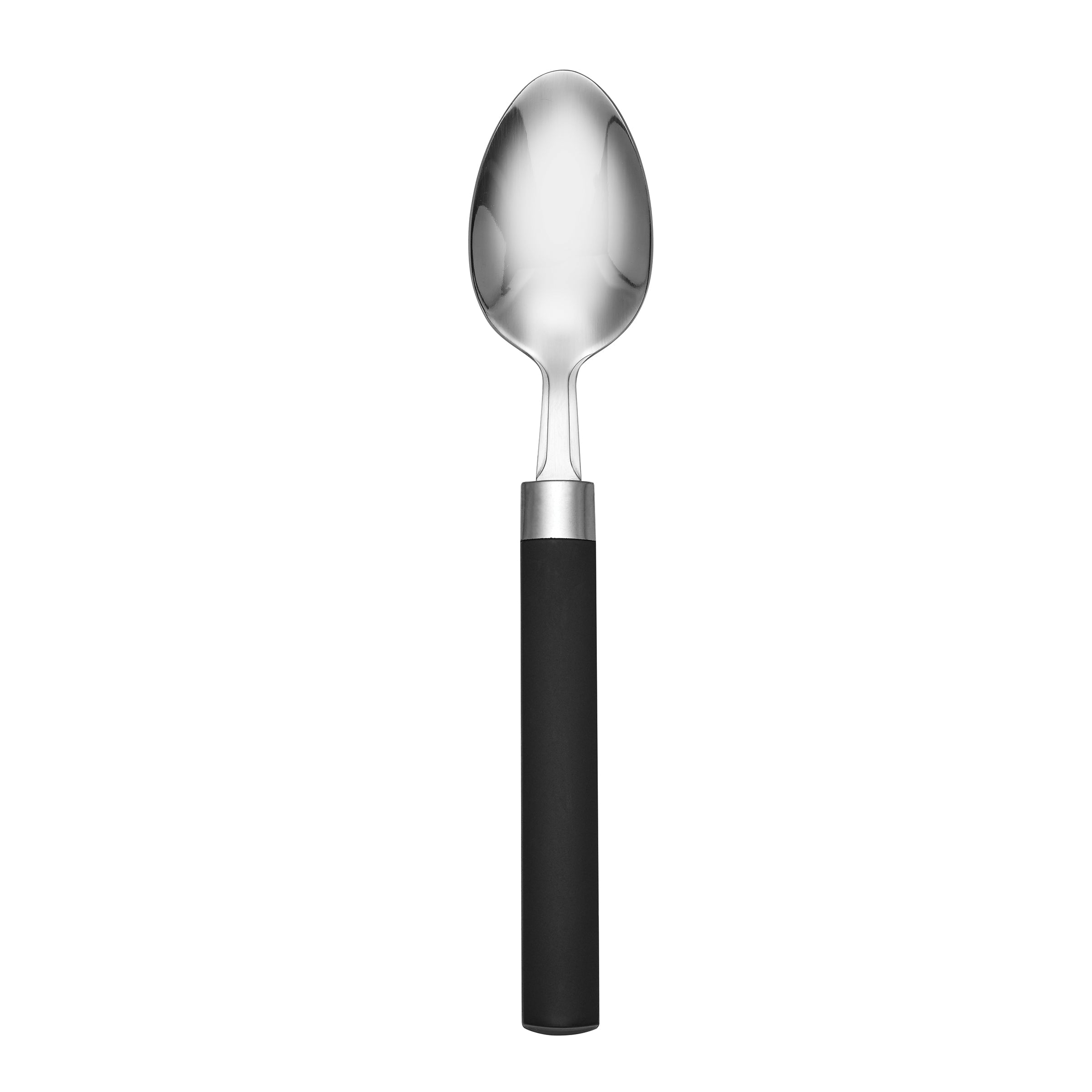 Black Dinner Spoon with Two-Toned Asymmetrical Design | Madeline