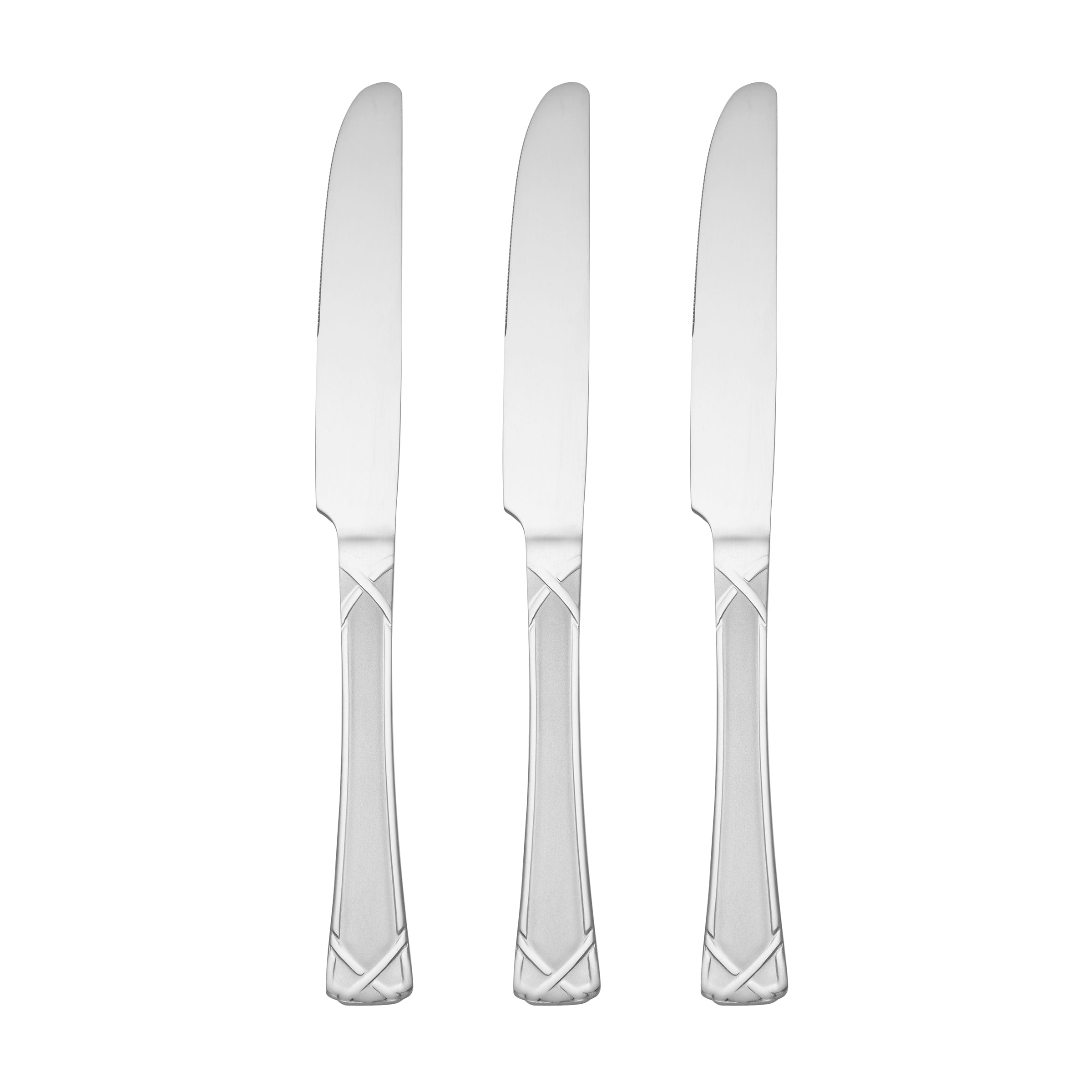 Frosted Stainless Steel Dinner Knives - Set of 3 | Evansville by Hampton Forge