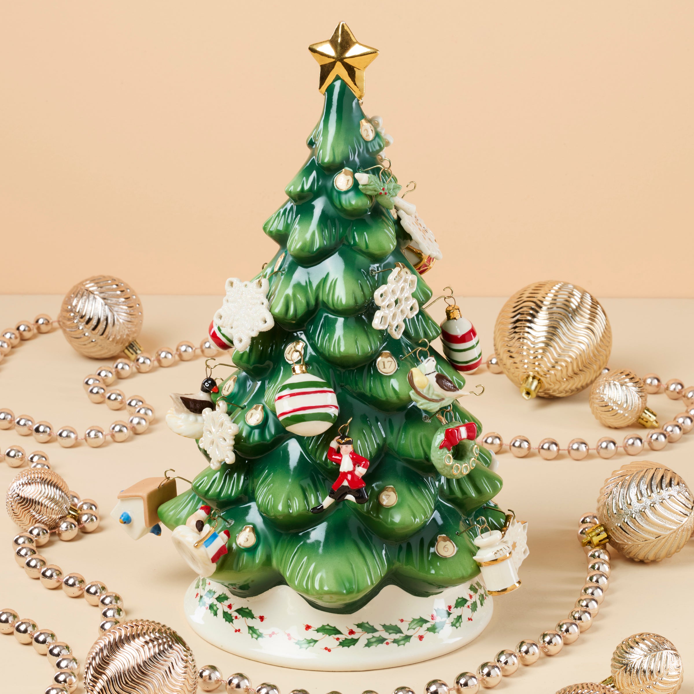 Porcelain Advent Calendar with 25 Mini Ornaments | Treasured Traditions