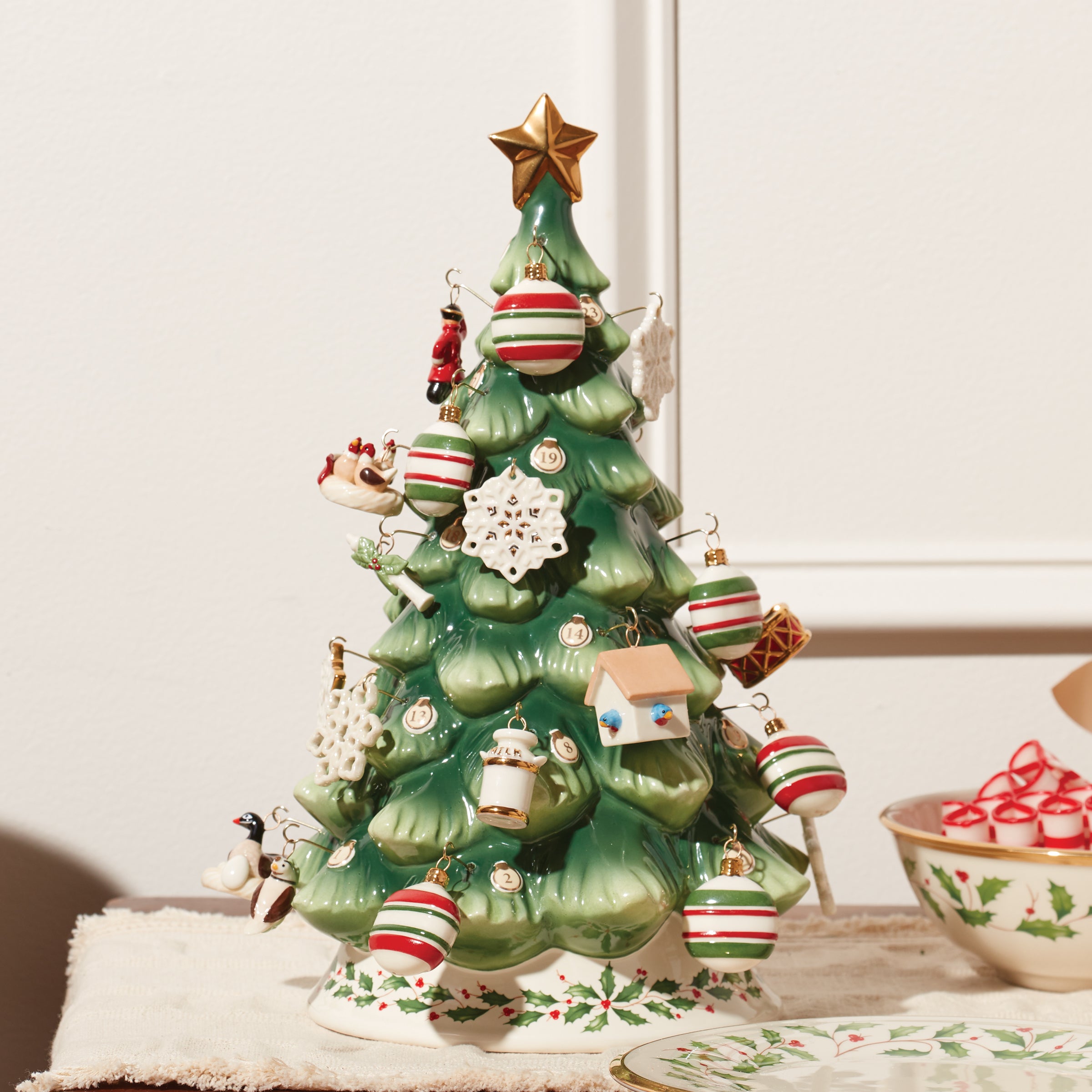 Porcelain Advent Calendar with 25 Mini Ornaments | Treasured Traditions