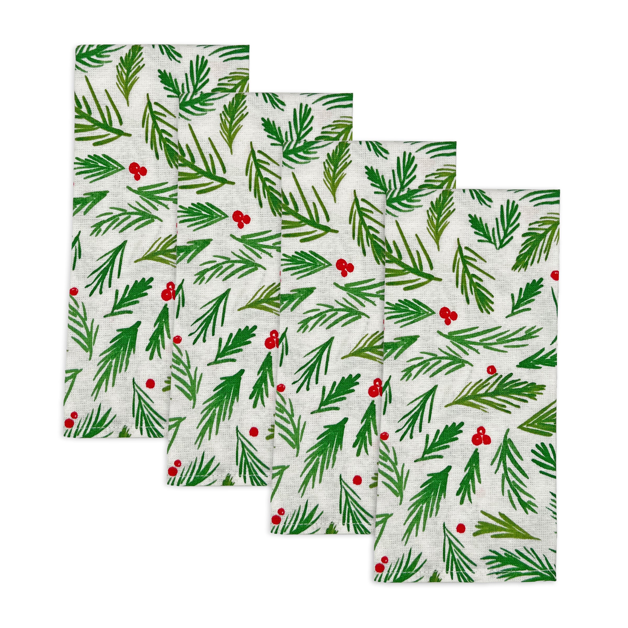 Bayberry Holiday Dinner Napkins - Set of 4 | Merry & Bright Design