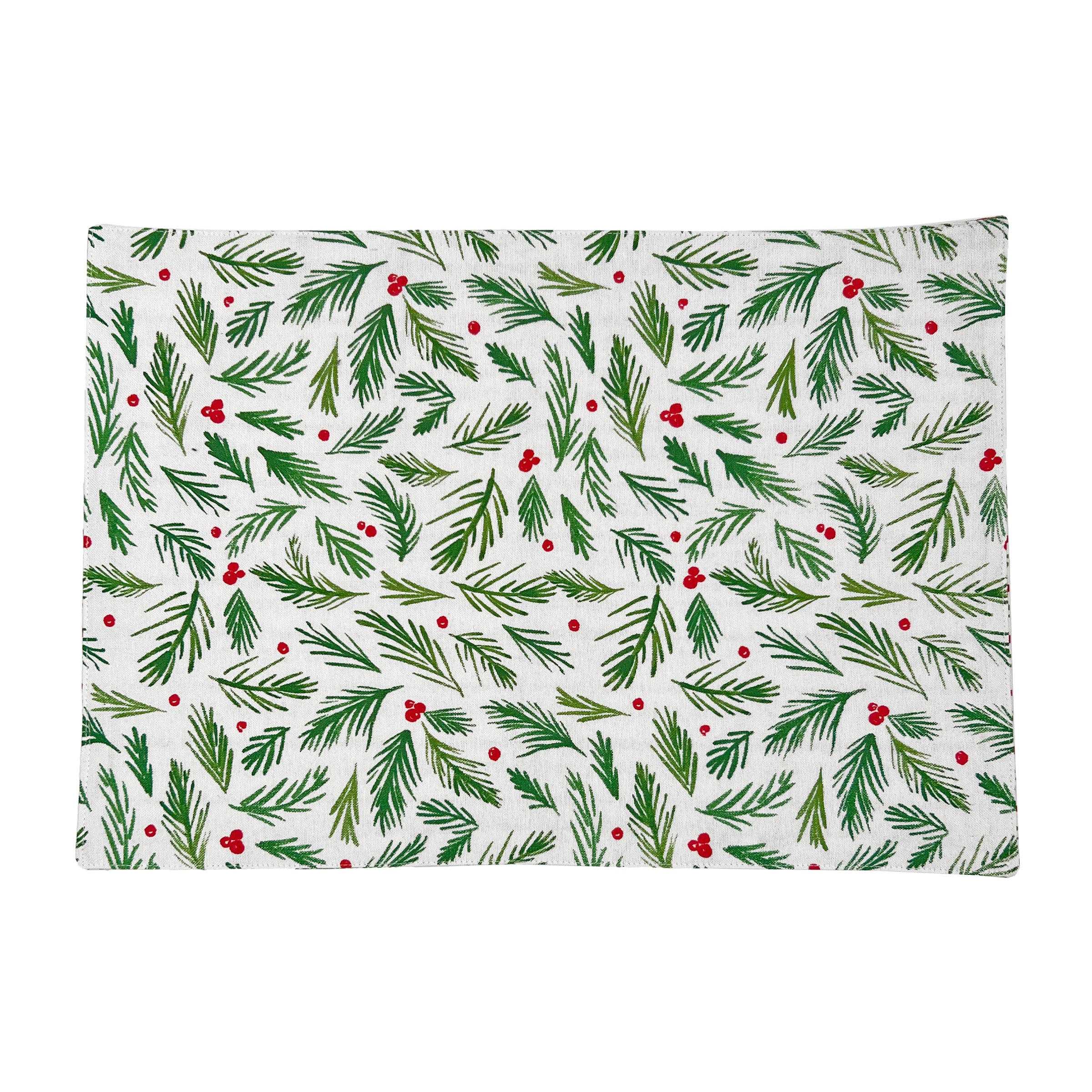 Reversible Holiday Placemat with Hand-Sketched Motifs | Bayberry Merry & Bright