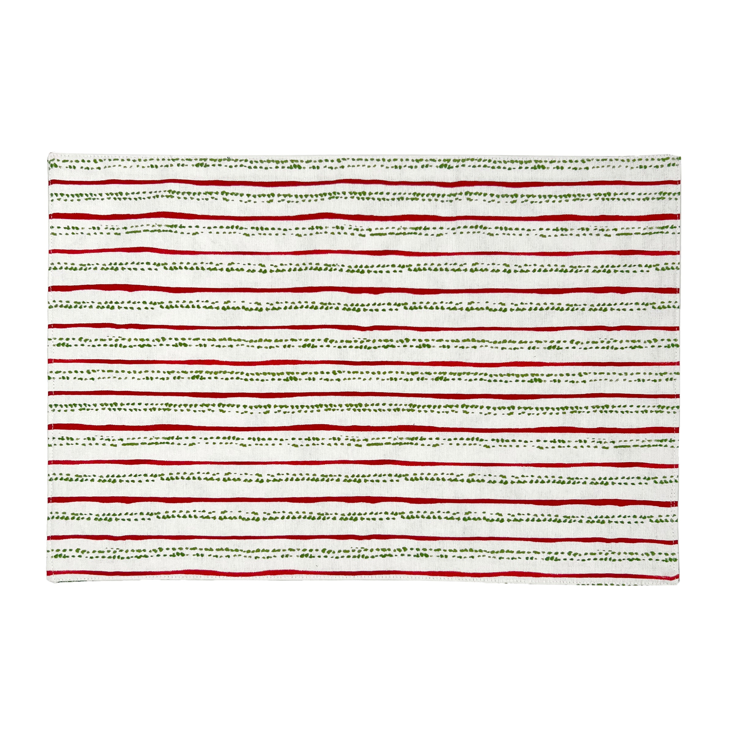 Reversible Holiday Placemat with Hand-Sketched Motifs | Bayberry Merry & Bright