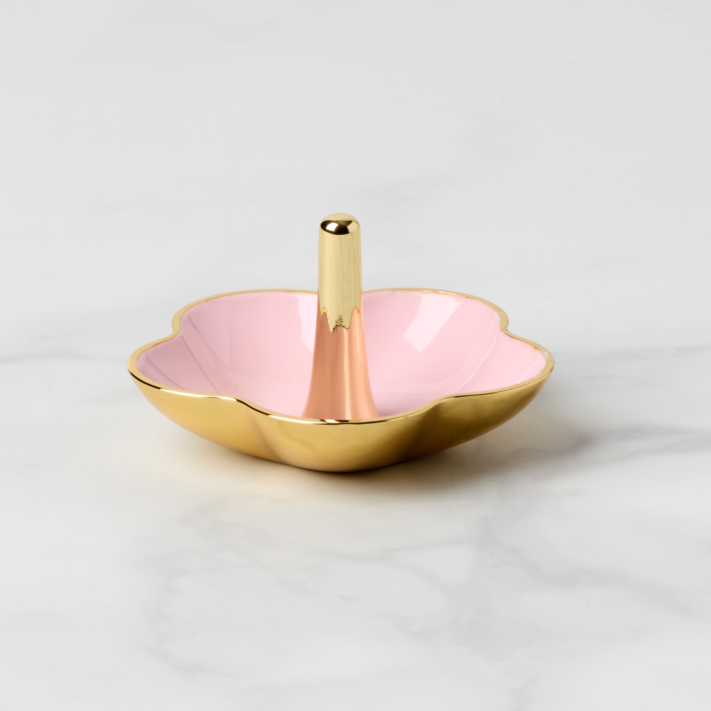 Pink Metal Ring Dish with Floral Design | Kate Spade New York