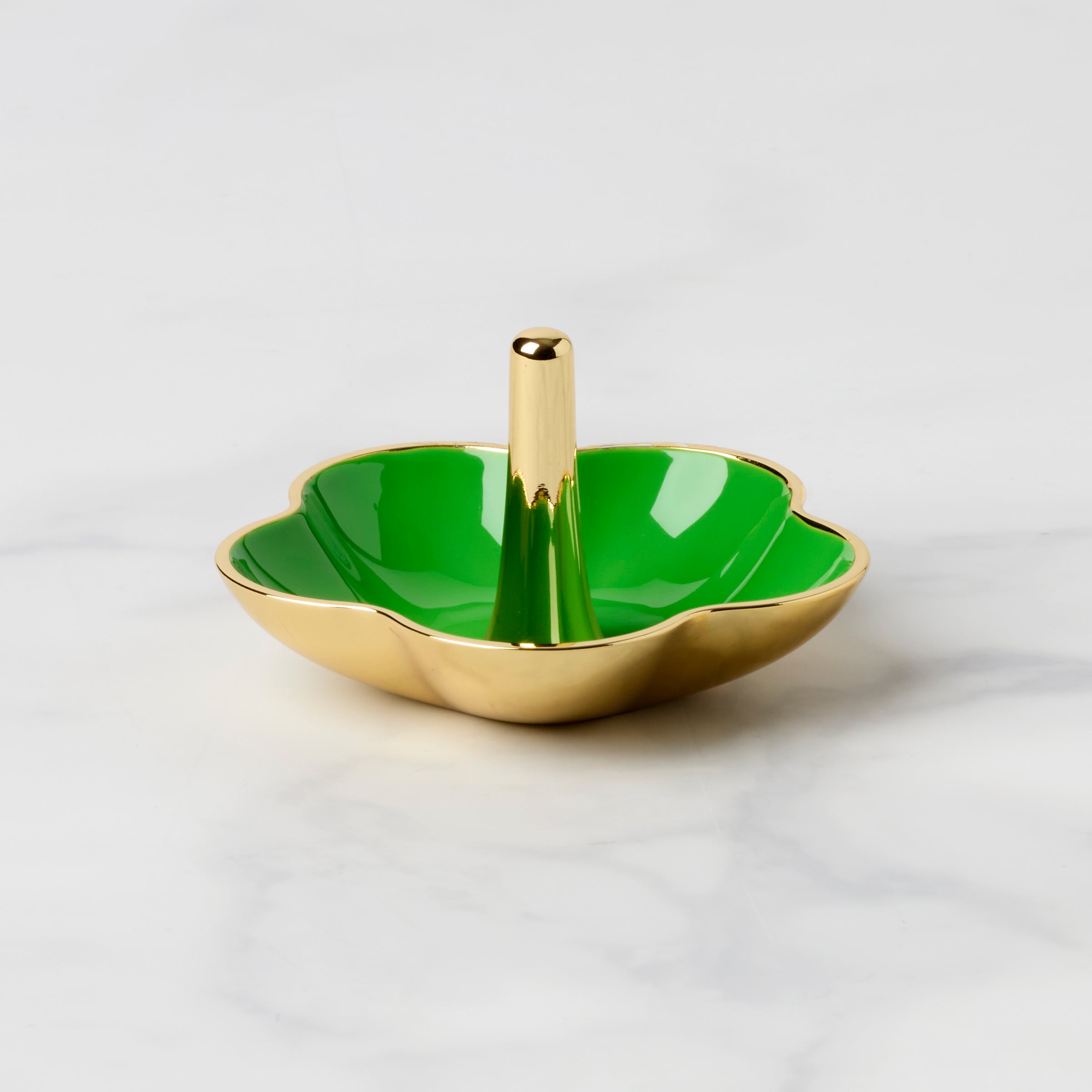 Green Floral Metal Ring Dish for Jewelry | Kate Spade