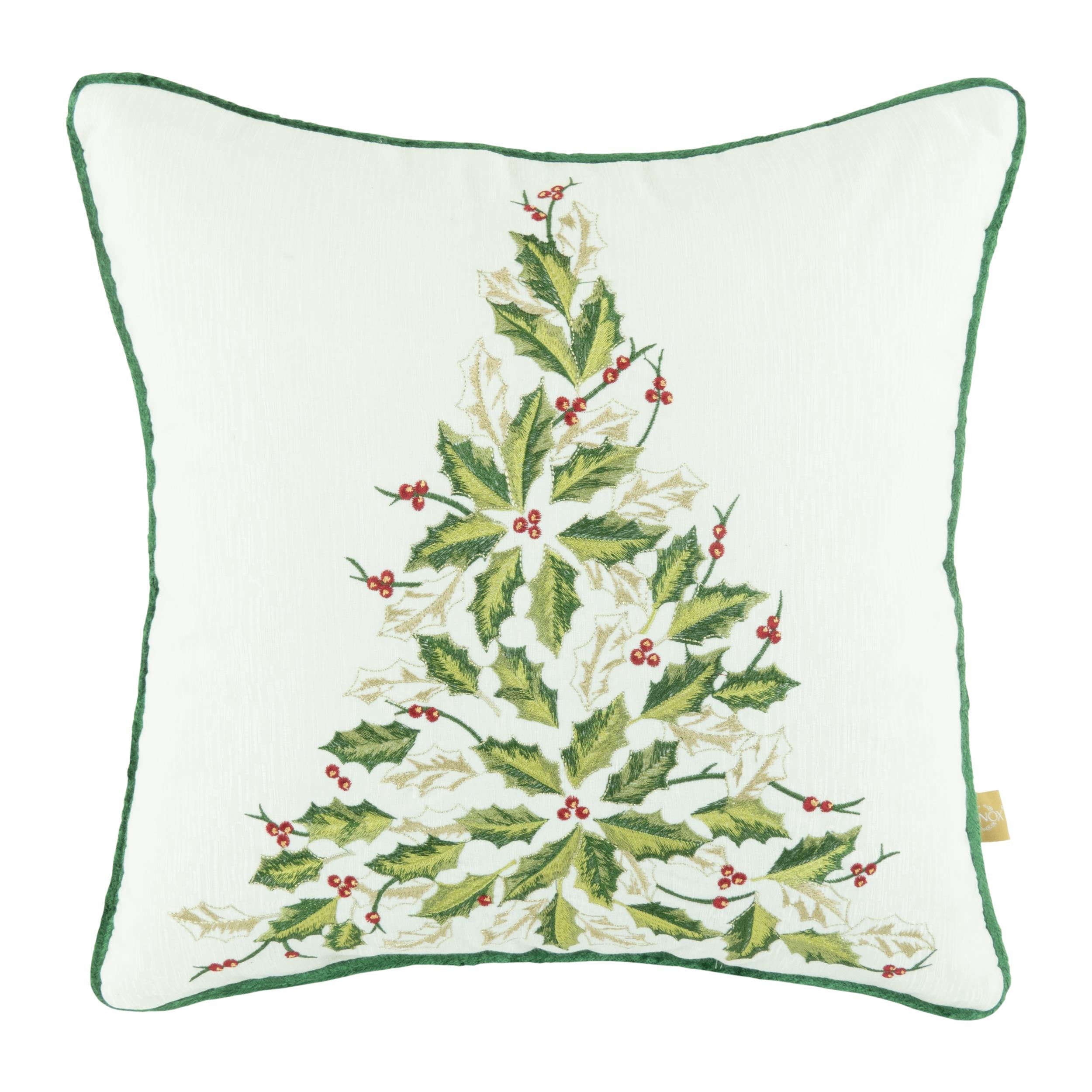 Holiday Tree Throw Pillow 18x18 for Christmas Decor | Cozy Winter Charm