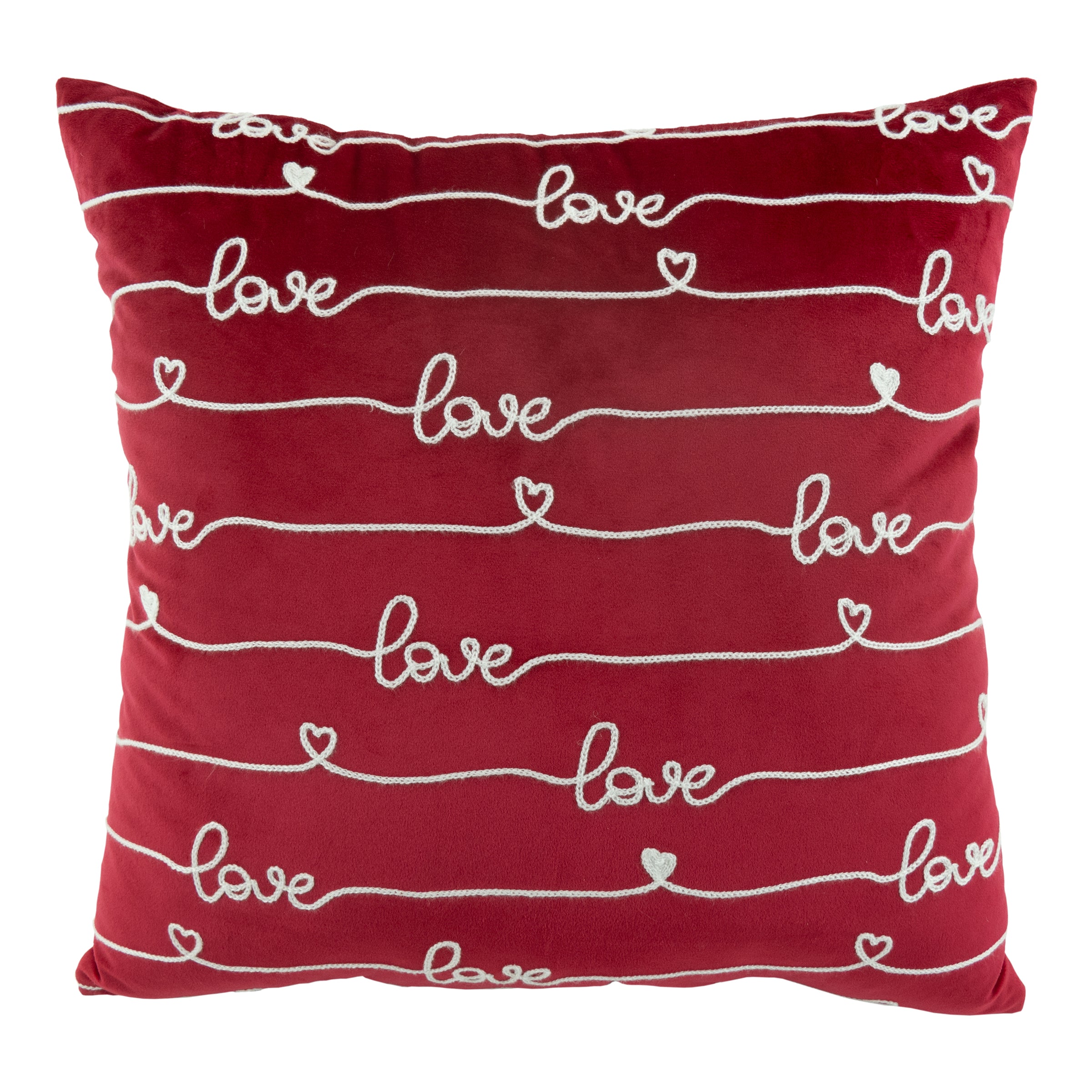 Love Script Throw Pillow 18x18 for Couches & Bedding | Romantic Decor