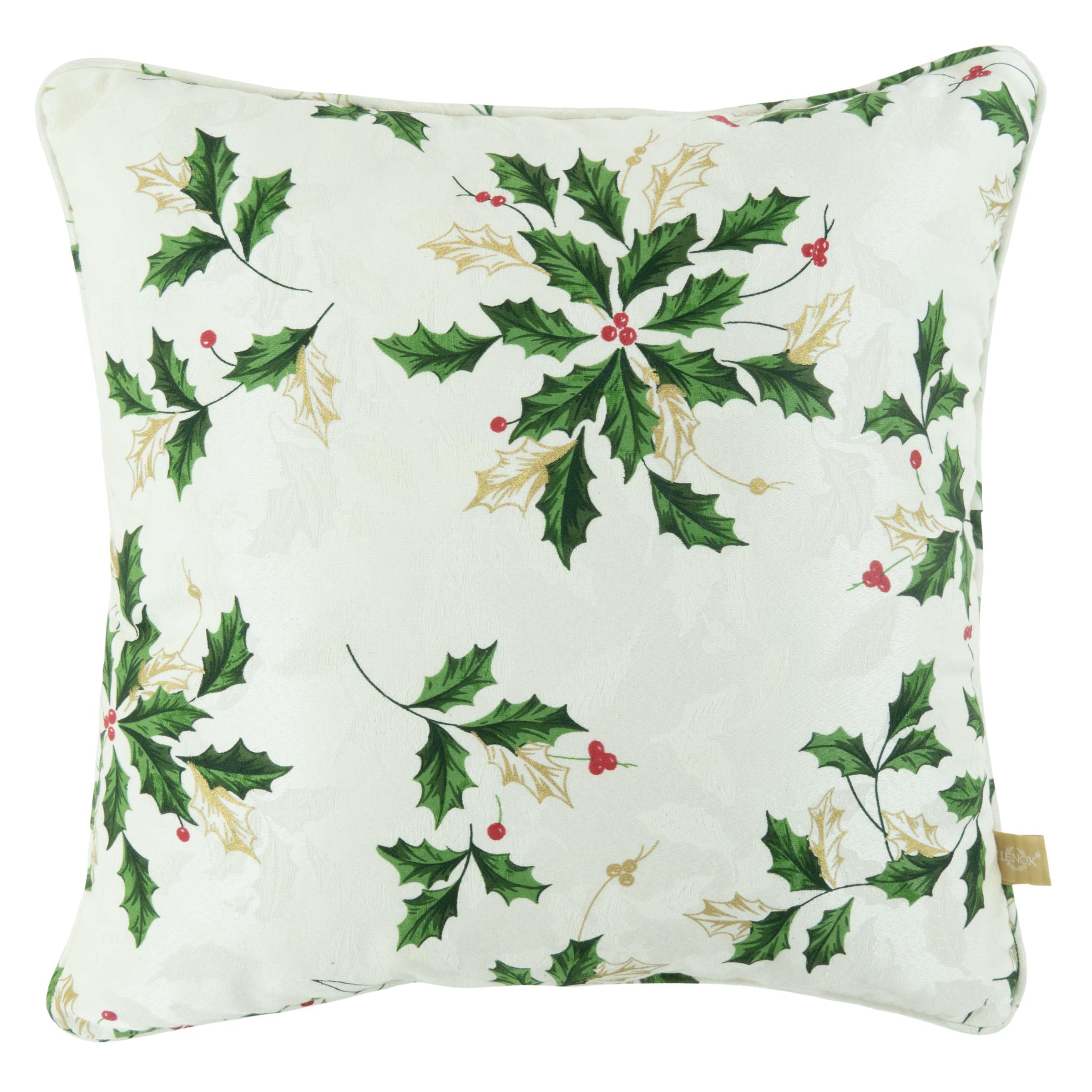 Scattered Holly Throw Pillow 20x20 - Cozy Winter Decor for Home