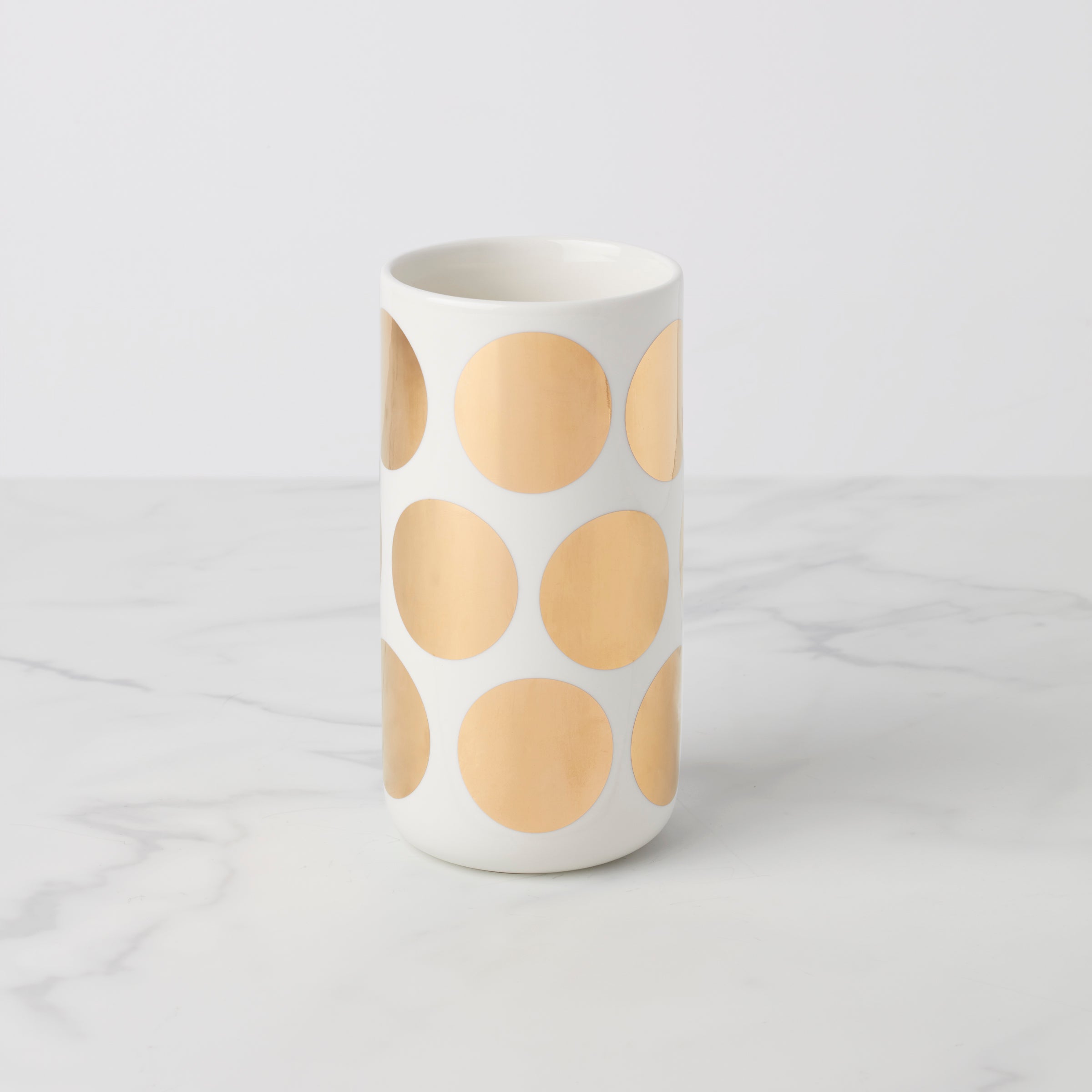 Tall Gold Dot Vase for Modern Decor | On The Dot