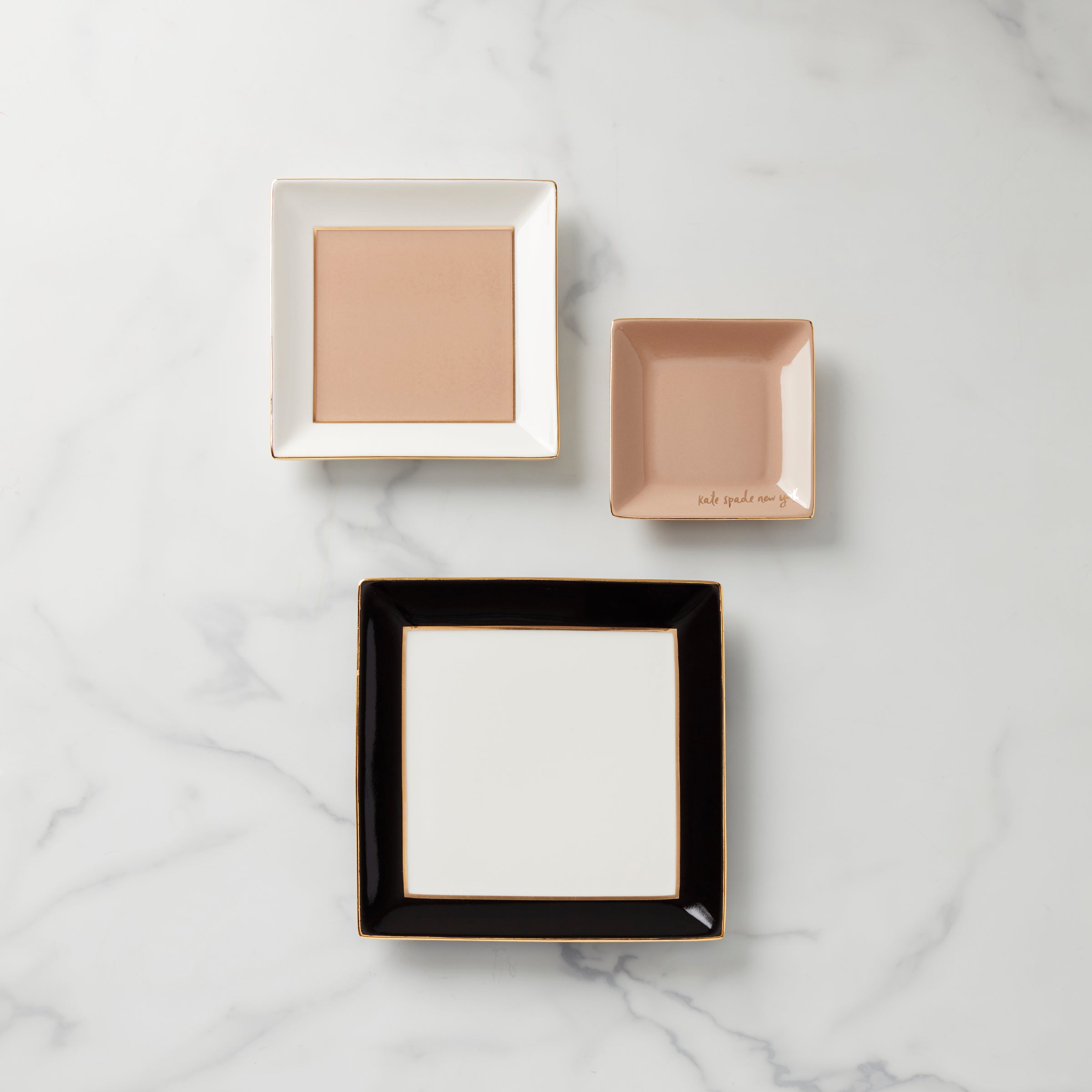 Black Porcelain Tray Set for Home Decor | kate spade new york