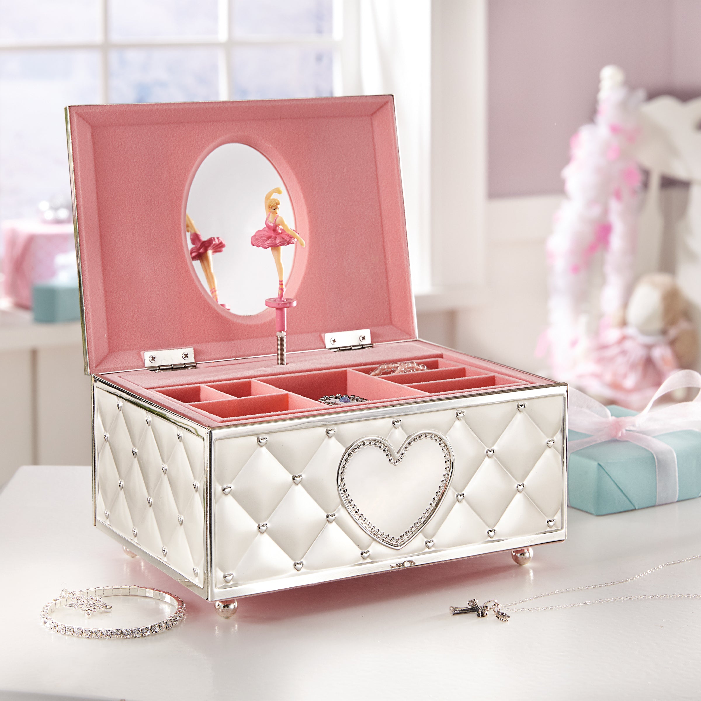 Musical Ballerina Jewelry Box with Mirror & Felt Interior | Childhood Memories