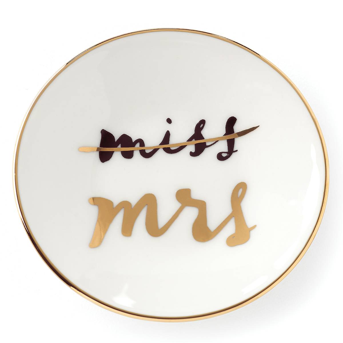 Ceramic Bridal Ring Holder with Gold Accents | Kate Spade