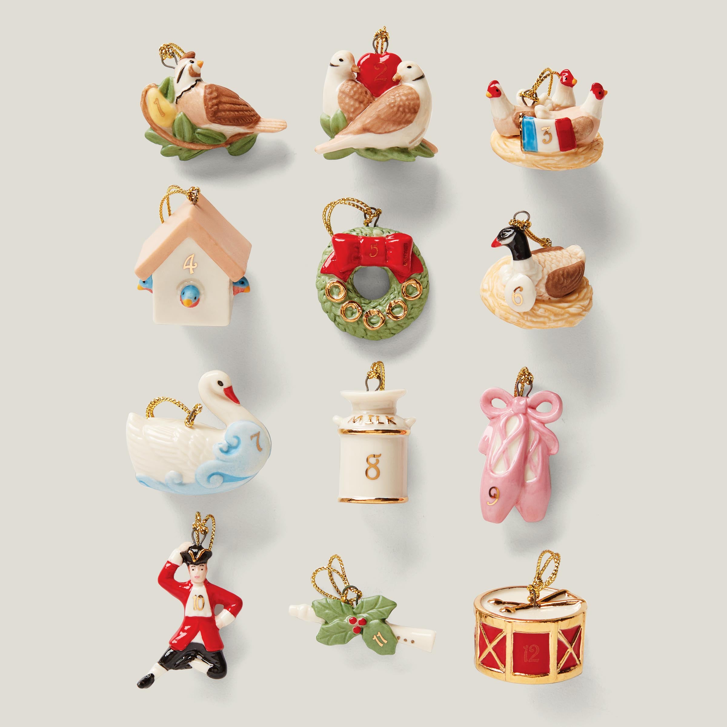 12-Piece Christmas Ornament Set | Twelve Days of Christmas