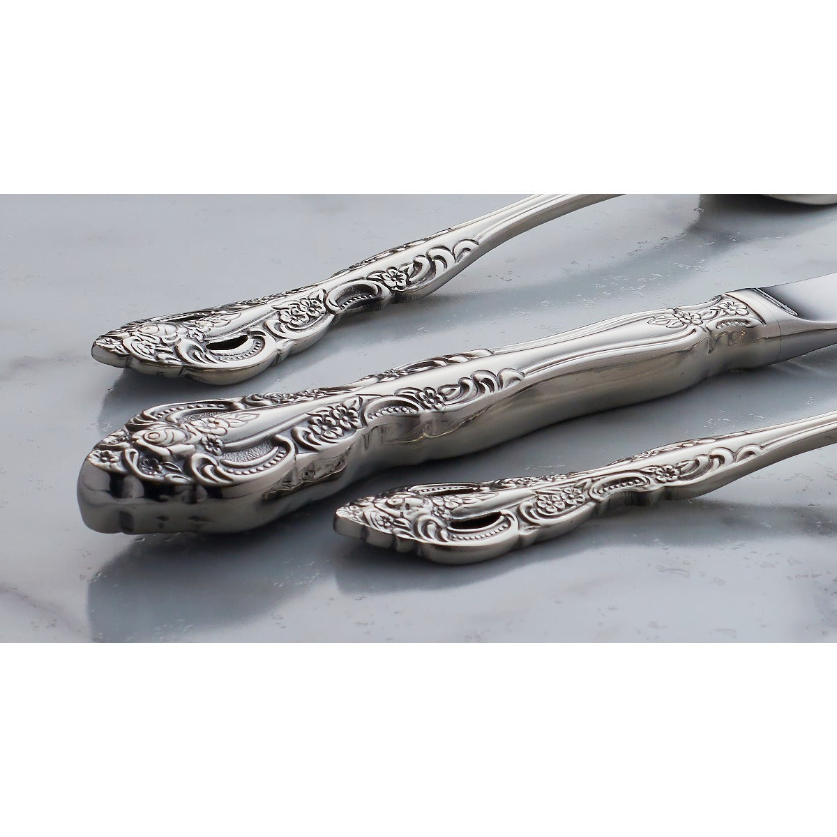 Luxury Michelangelo Dinner Spoon Set of 4 | Baroque Design Tableware