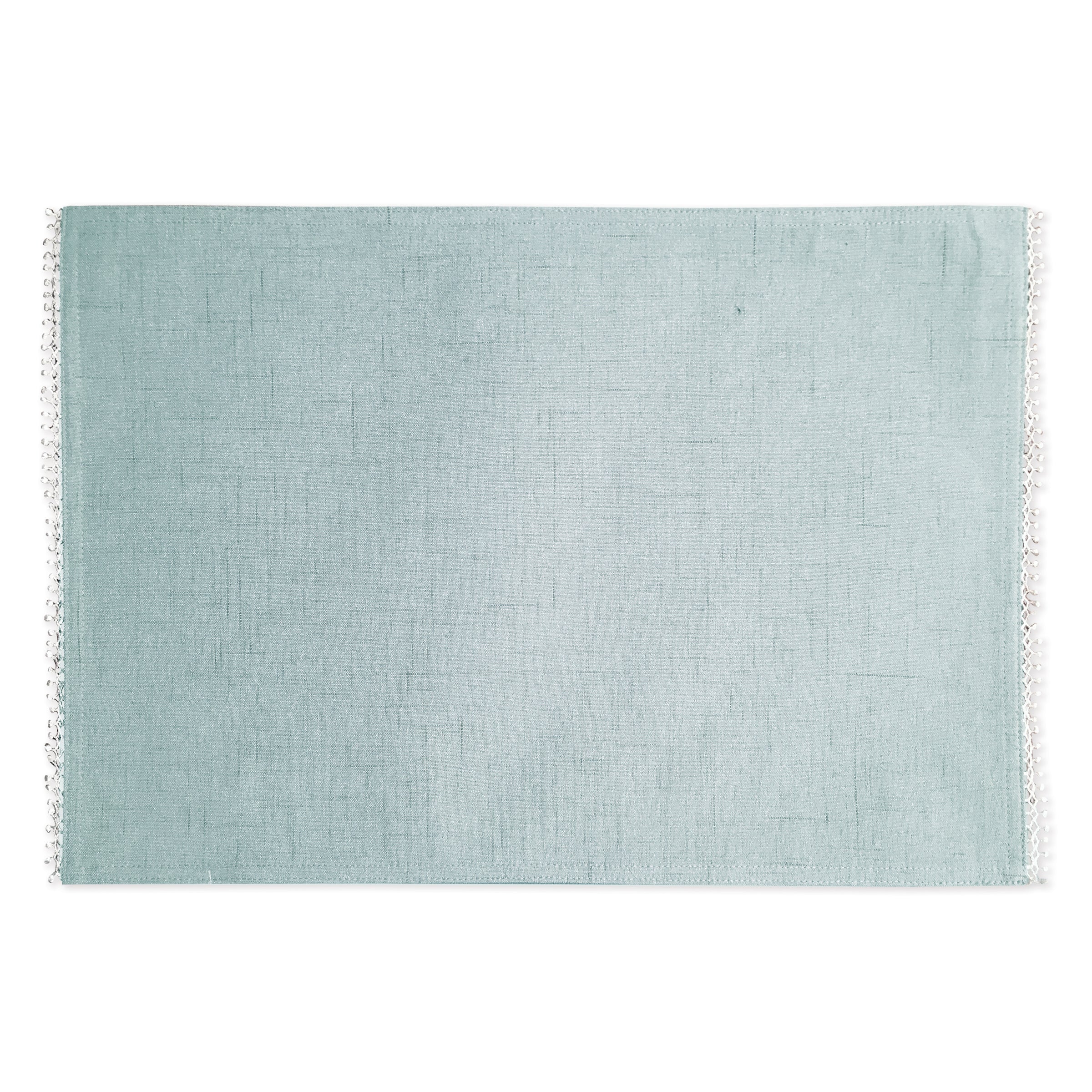 Ice Blue French Country Placemat with Frayed Edges | French Perle