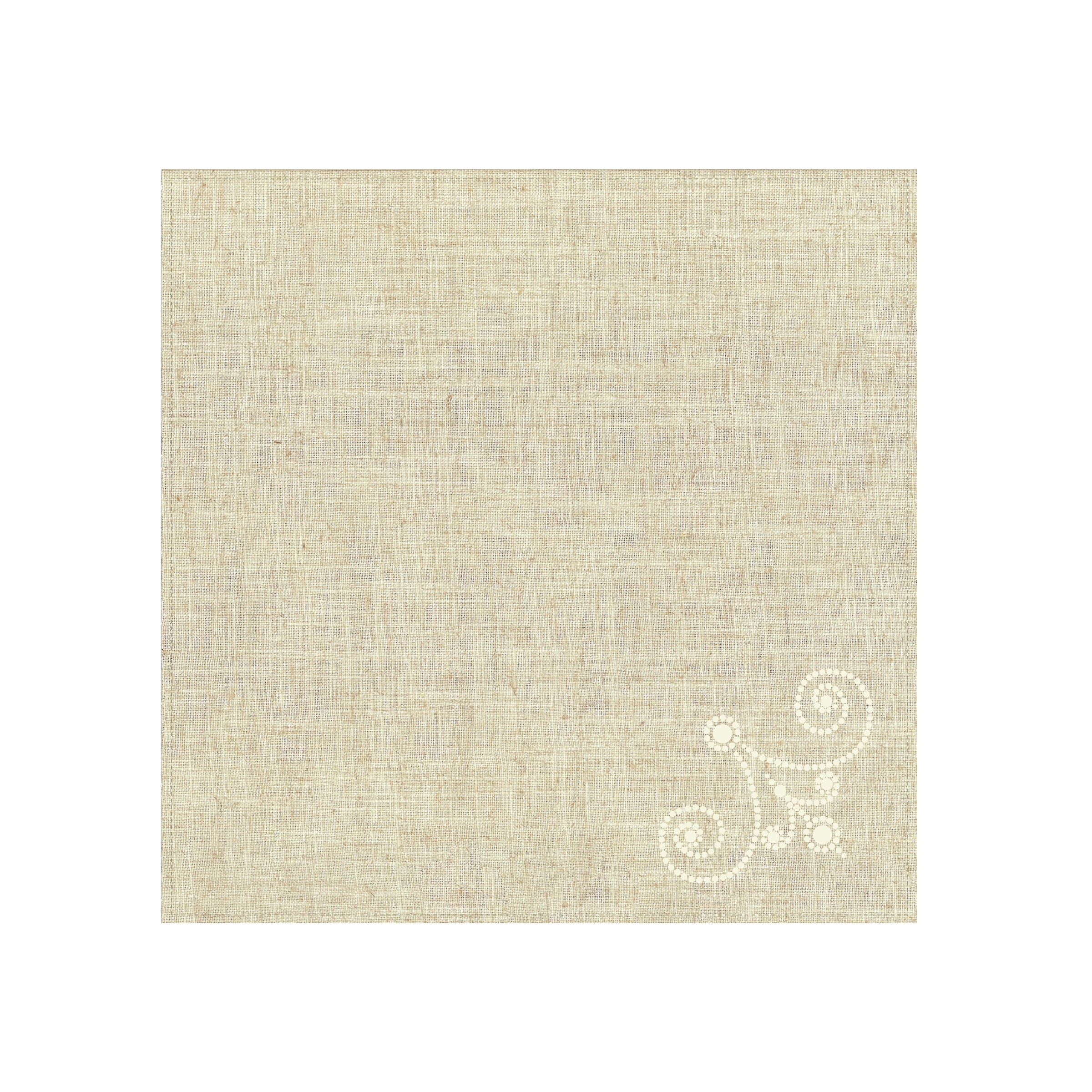French Country Linen Napkin with Vintage Scrolls | Perle