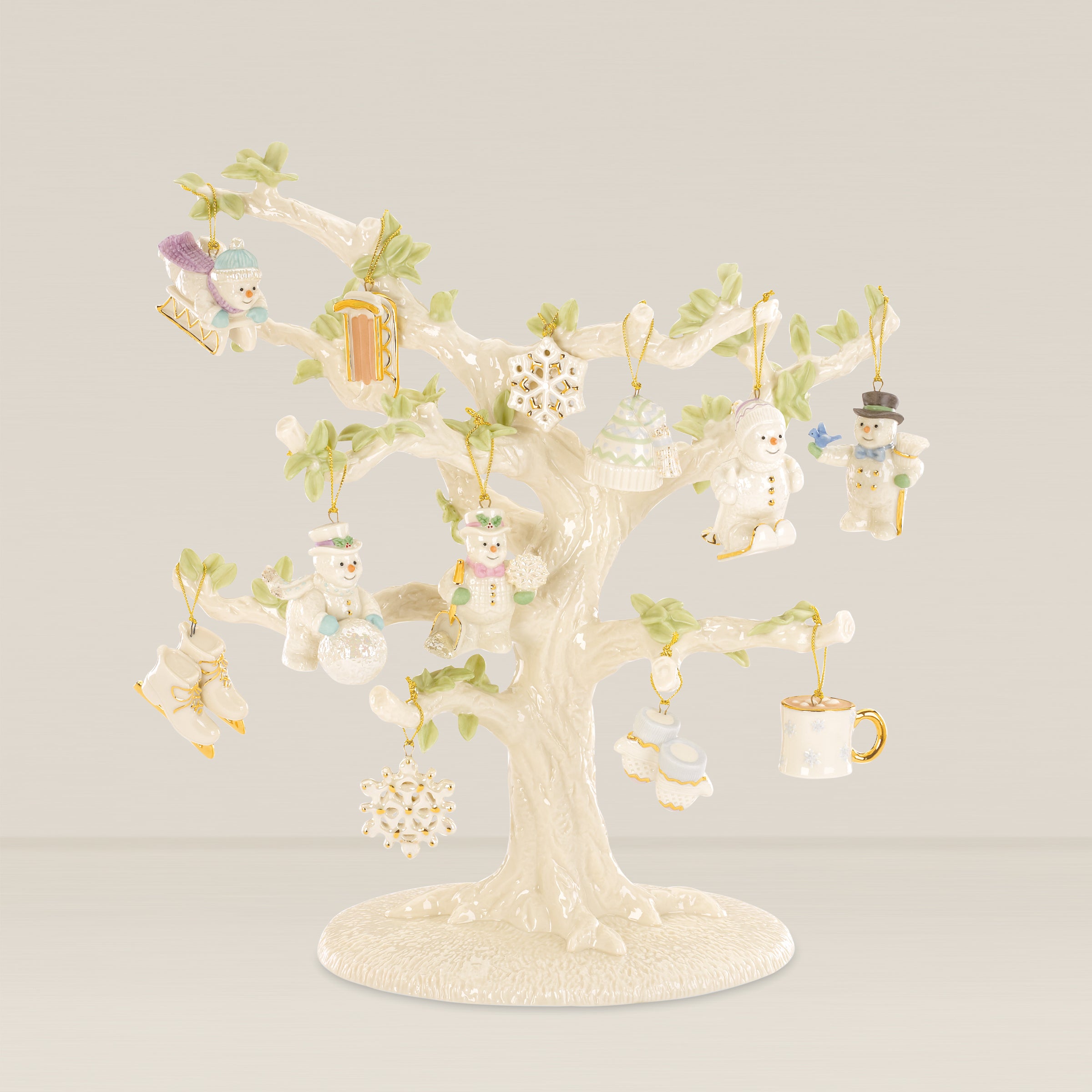 13-Piece Snowy Christmas Ornament & Tree Set | Snow Pals