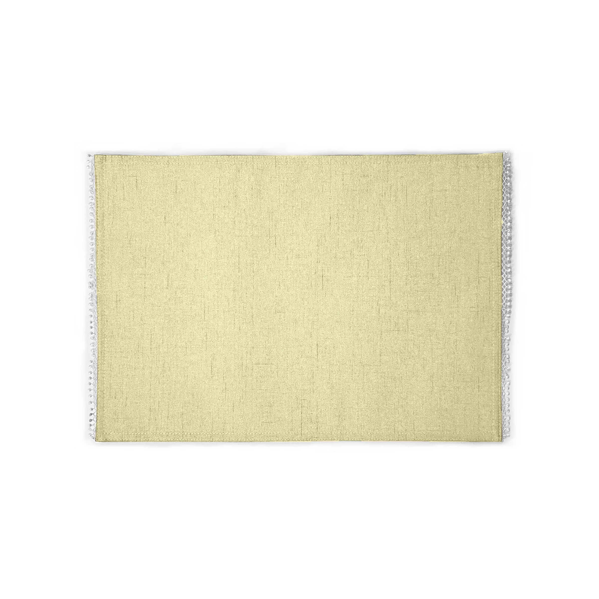 Embroidered Pistachio Placemat for French Country Dining | French Perle