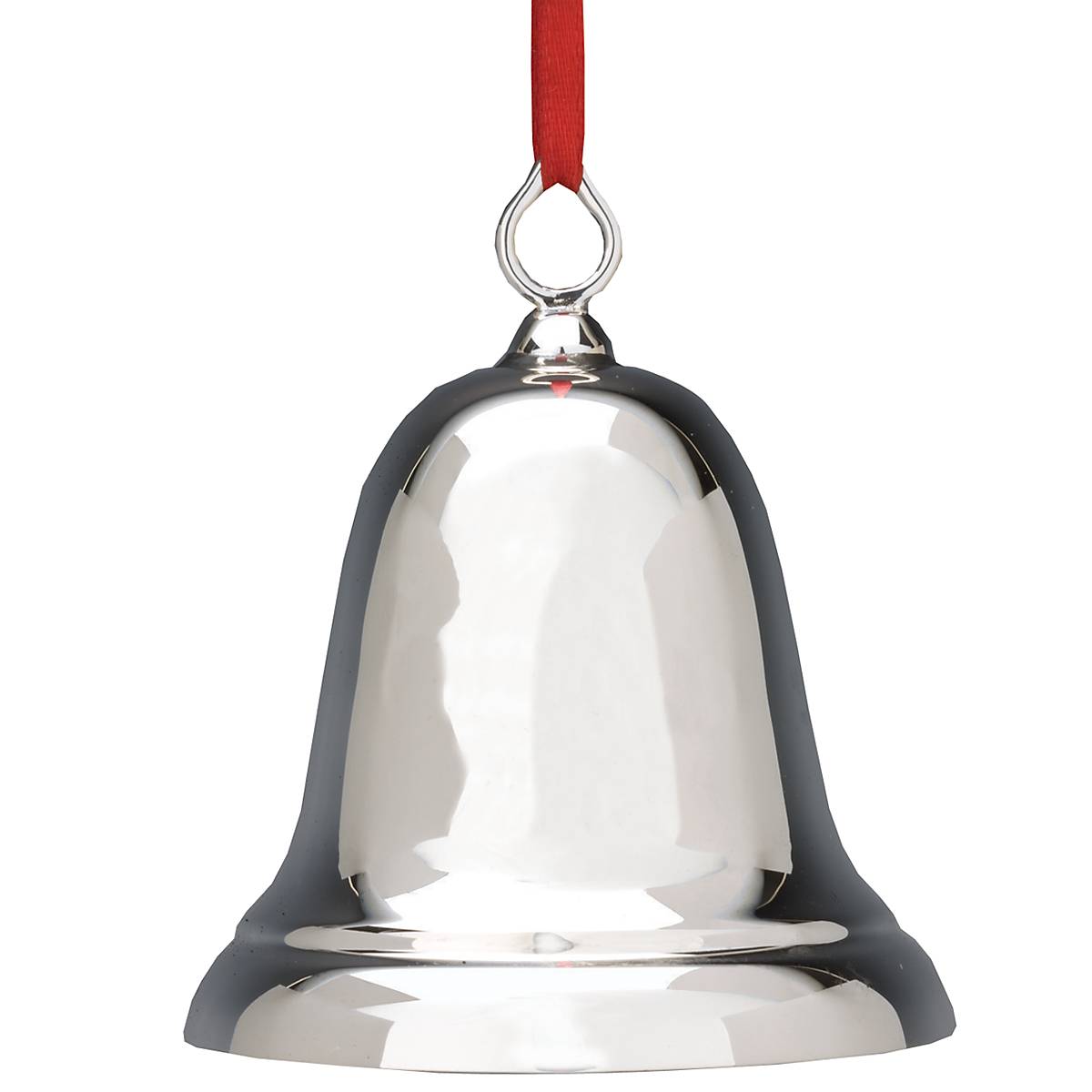 Sterling Silver Christmas Bell Ornament with Red Ribbon | Legacy Bell
