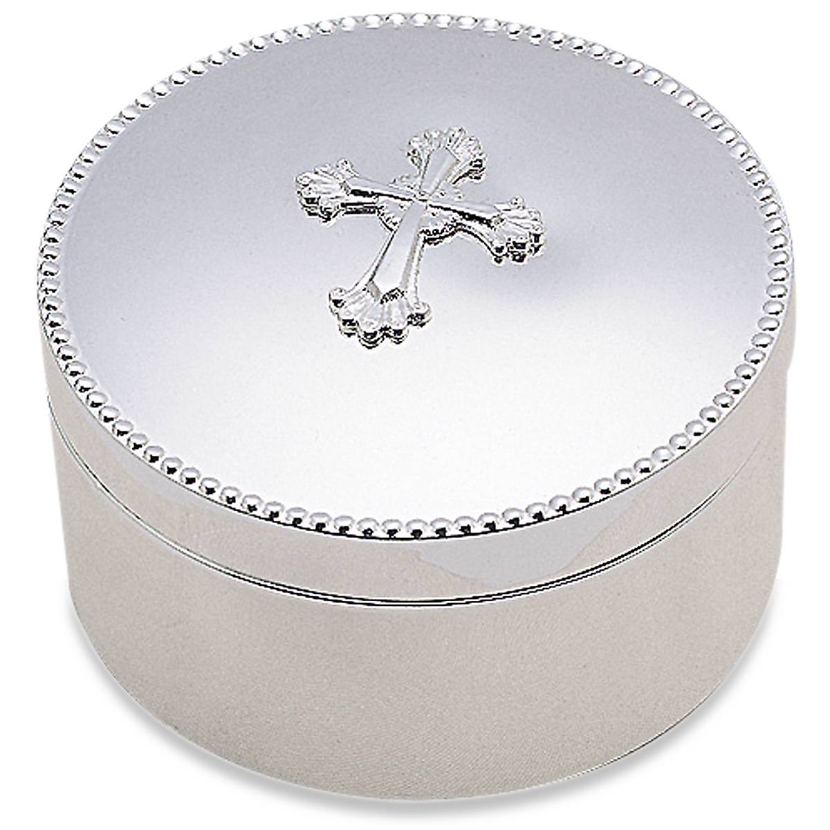 Silverplate Keepsake Box with Cross Lid | Abbey Collection