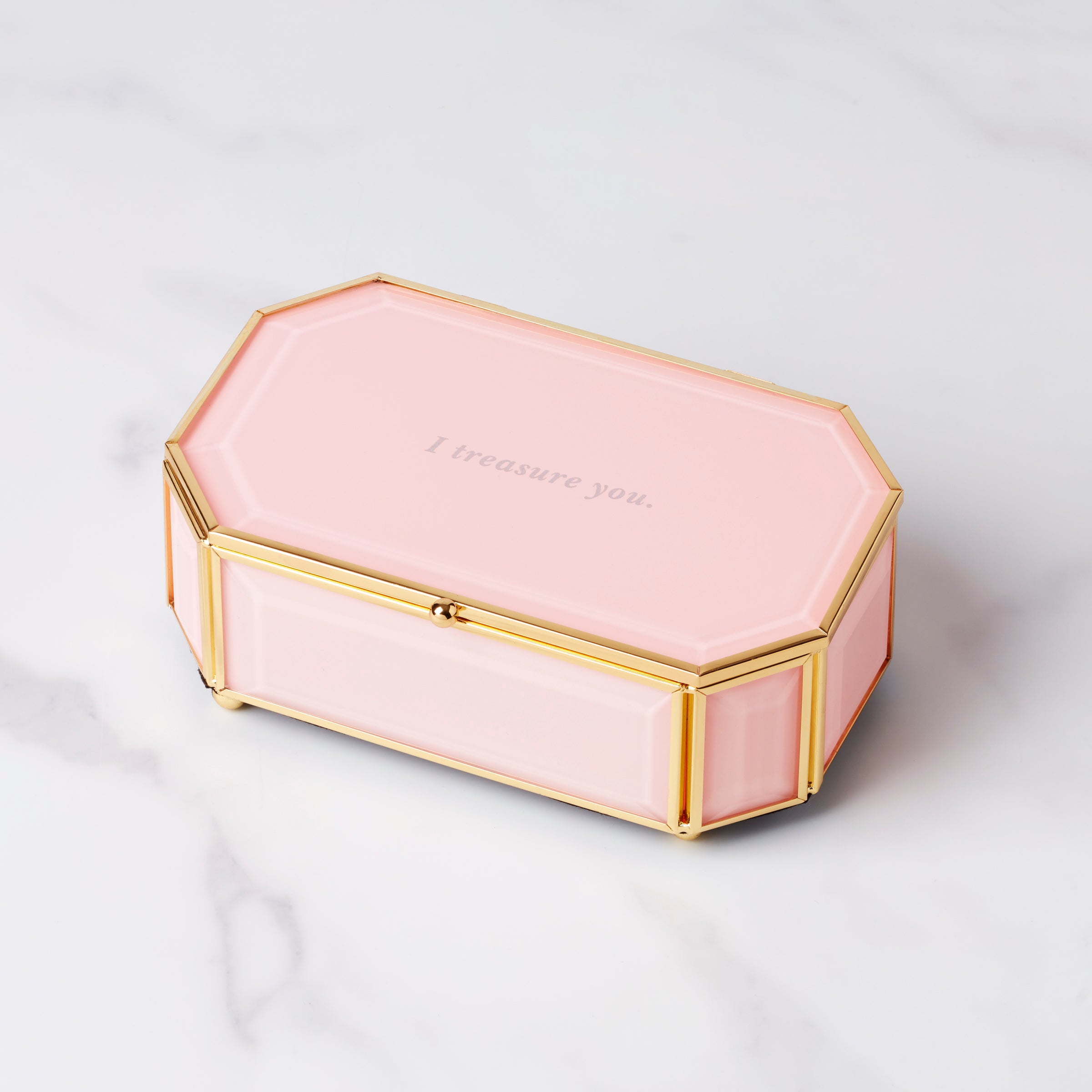 Pink Jewelry Box for Keepsakes & Gifts | I Treasure You