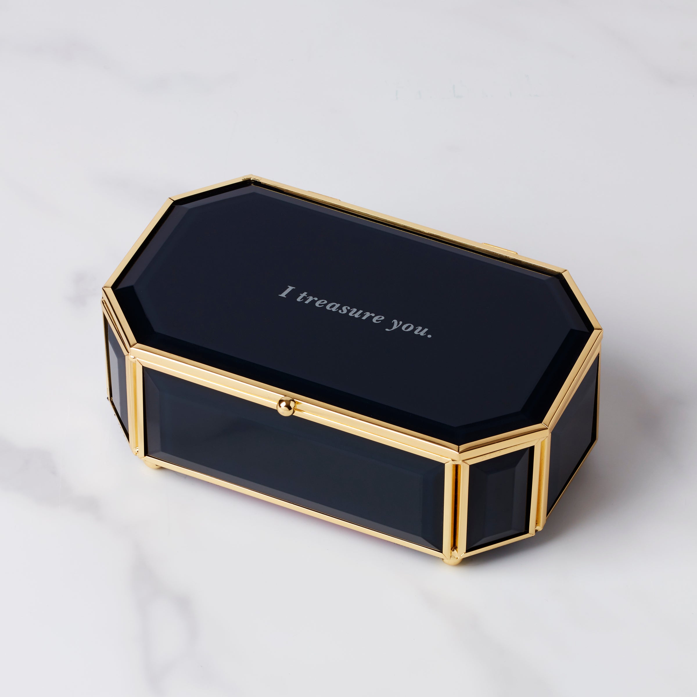 Black Jewelry Box for Keepsakes & Treasures | I Treasure You