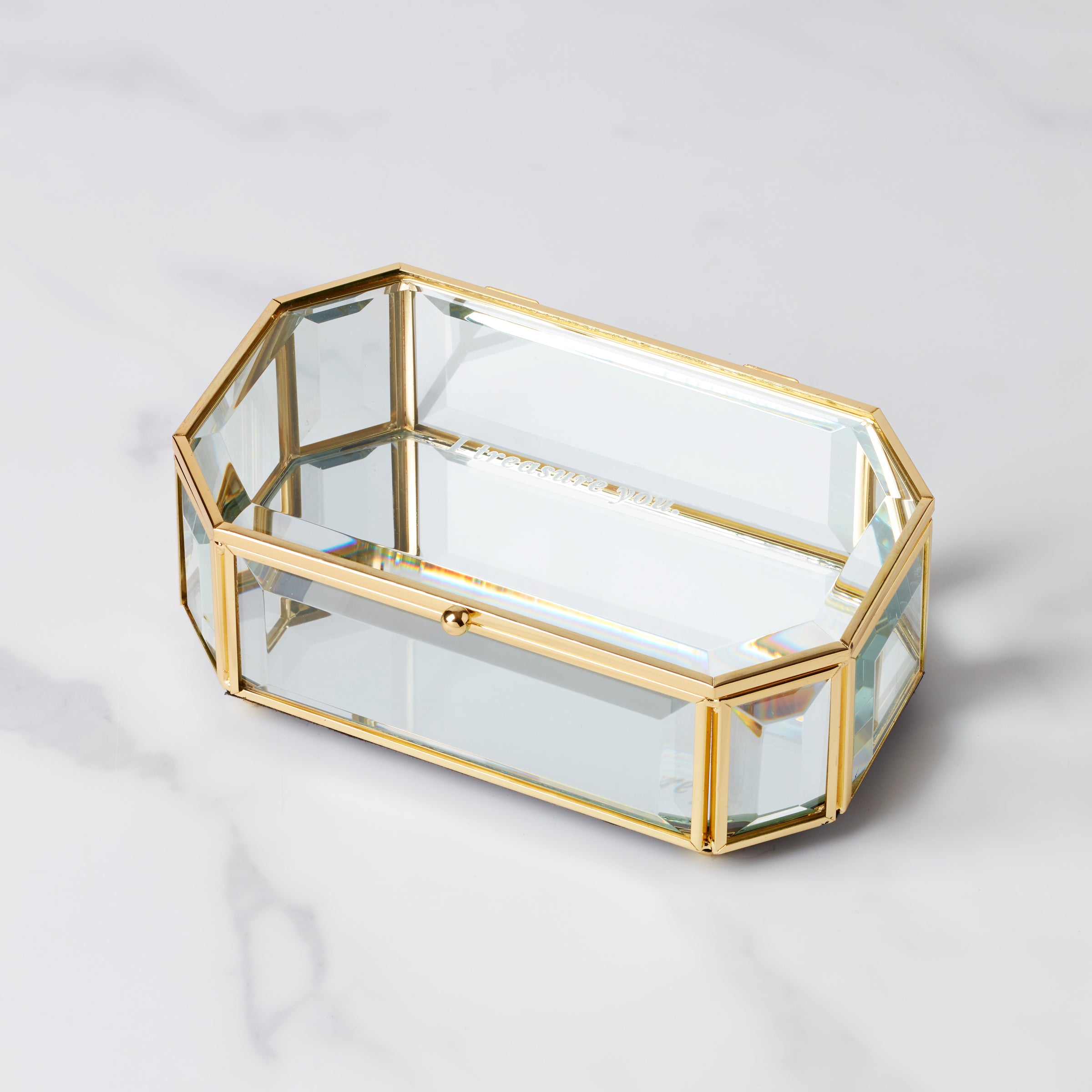 Clear Jewelry Box for Keepsakes & Treasures | I Treasure You