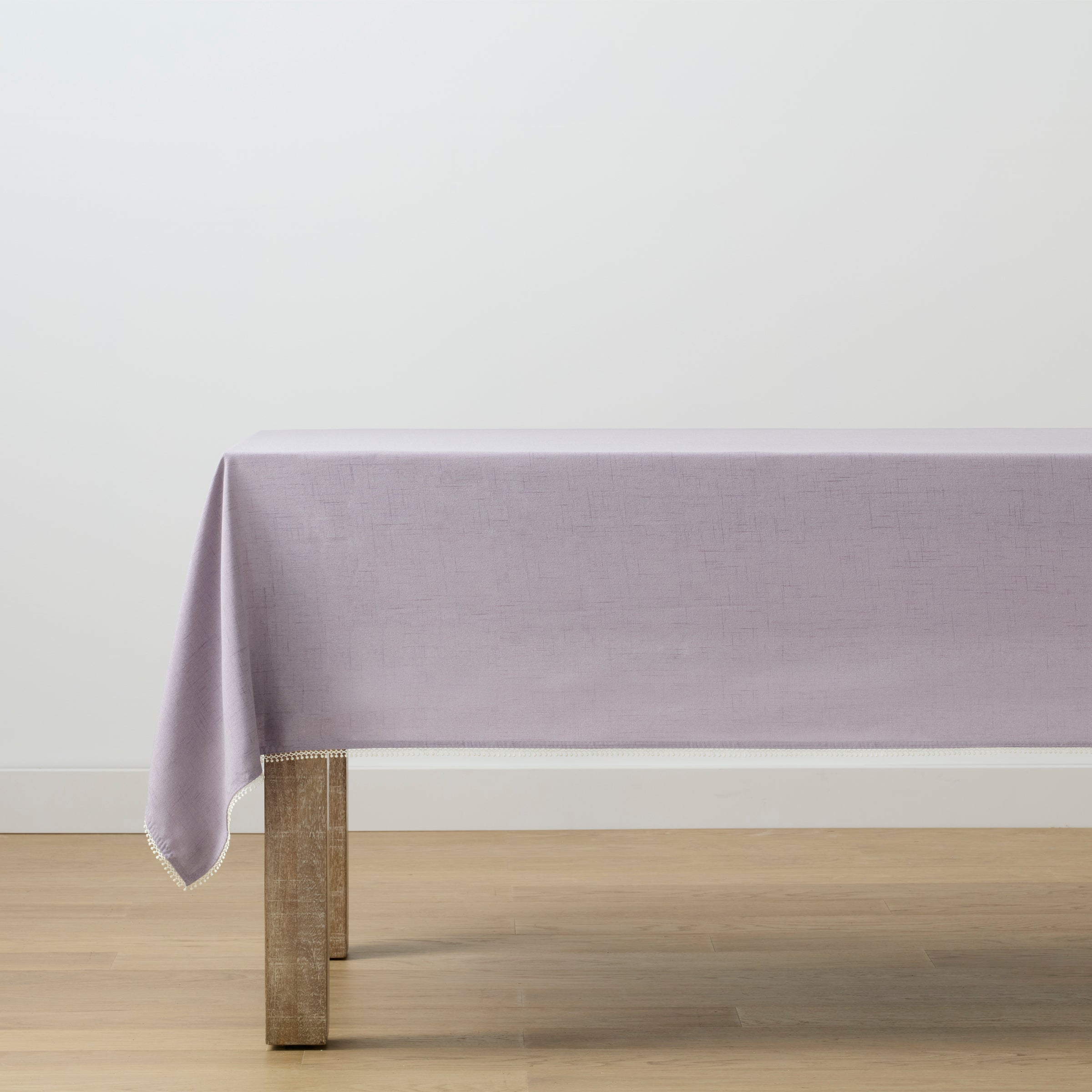 French Country Embroidered Violet Tablecloth 60x84 | French Perle