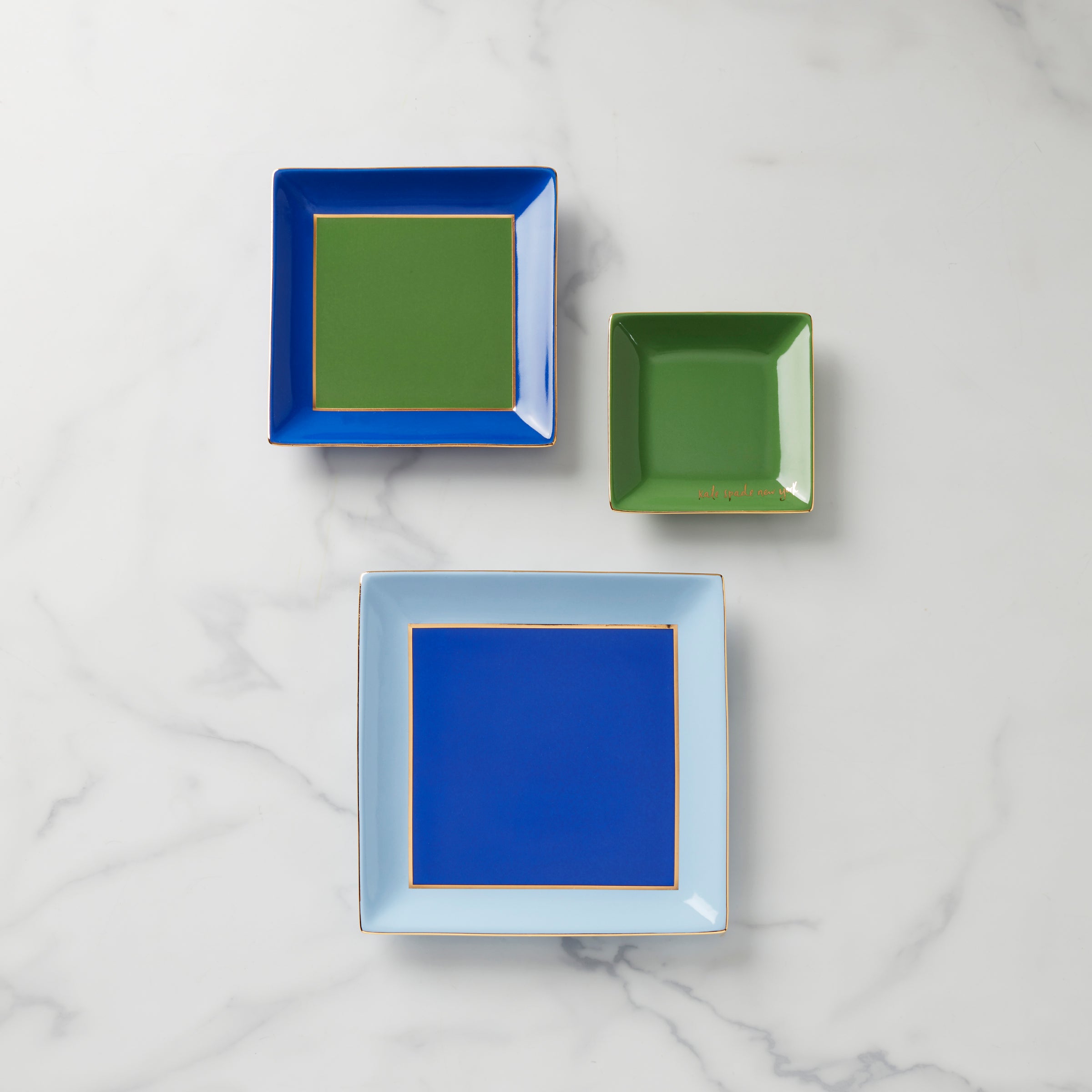Cool Blue Porcelain Tray Set for Decor | kate spade new york