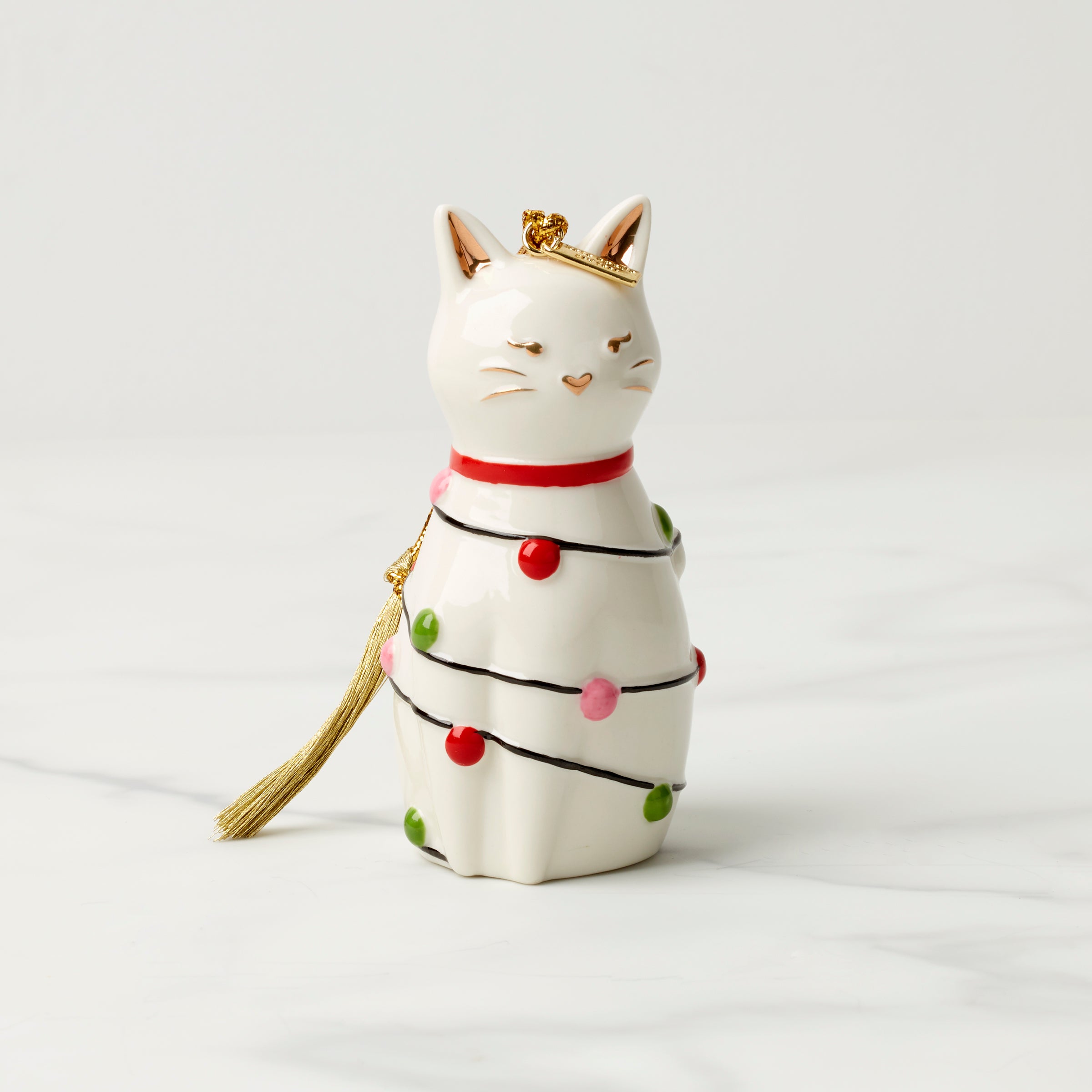 Christmas Cat Ornament - Be Jolly Holiday Decor