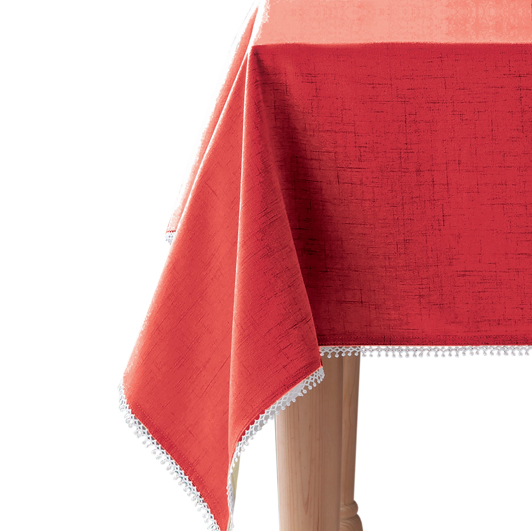French Country Embroidered Red Tablecloth 60x84 | French Perle