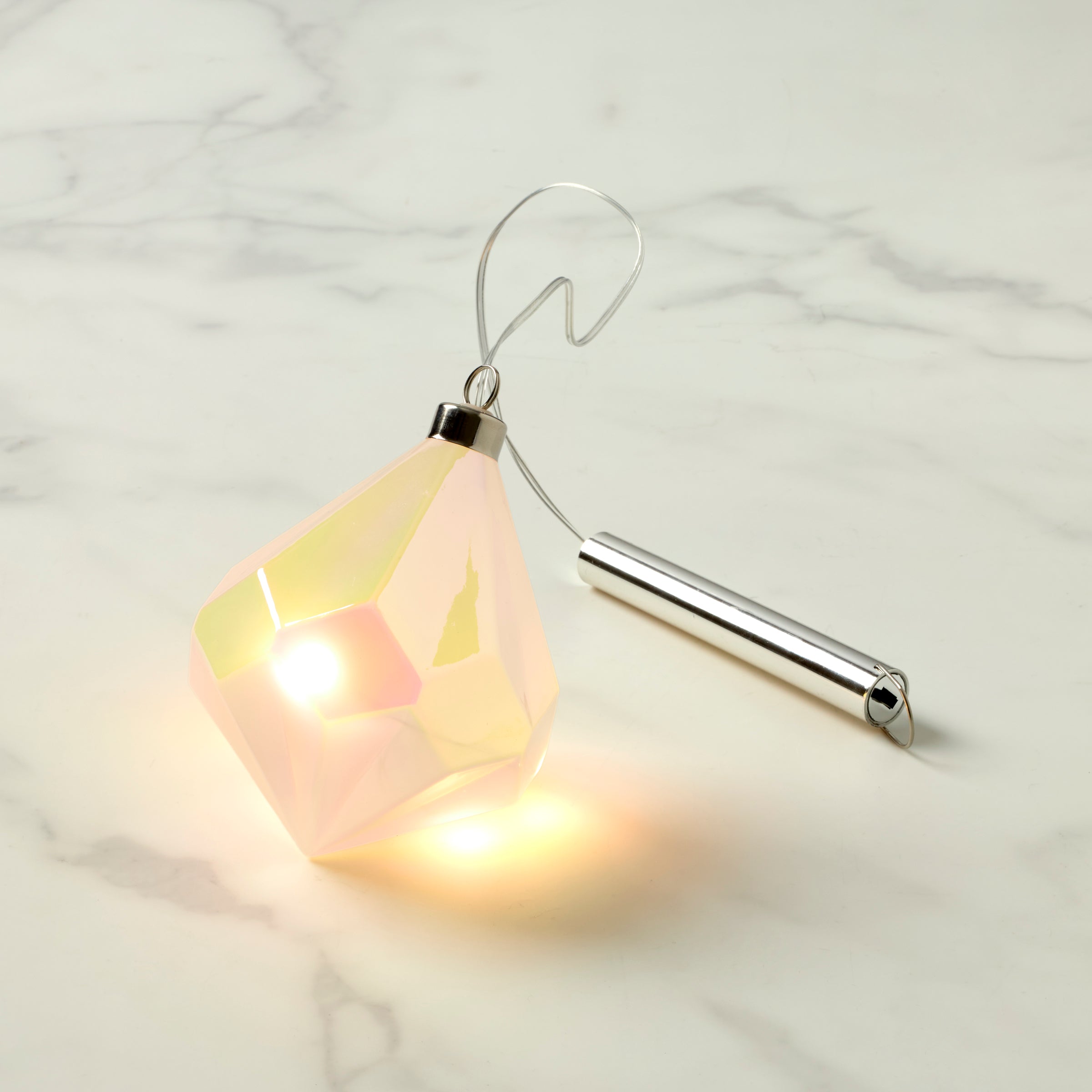 LED Lit Jewel Holiday Ornament for Christmas Decor | Winter Gems