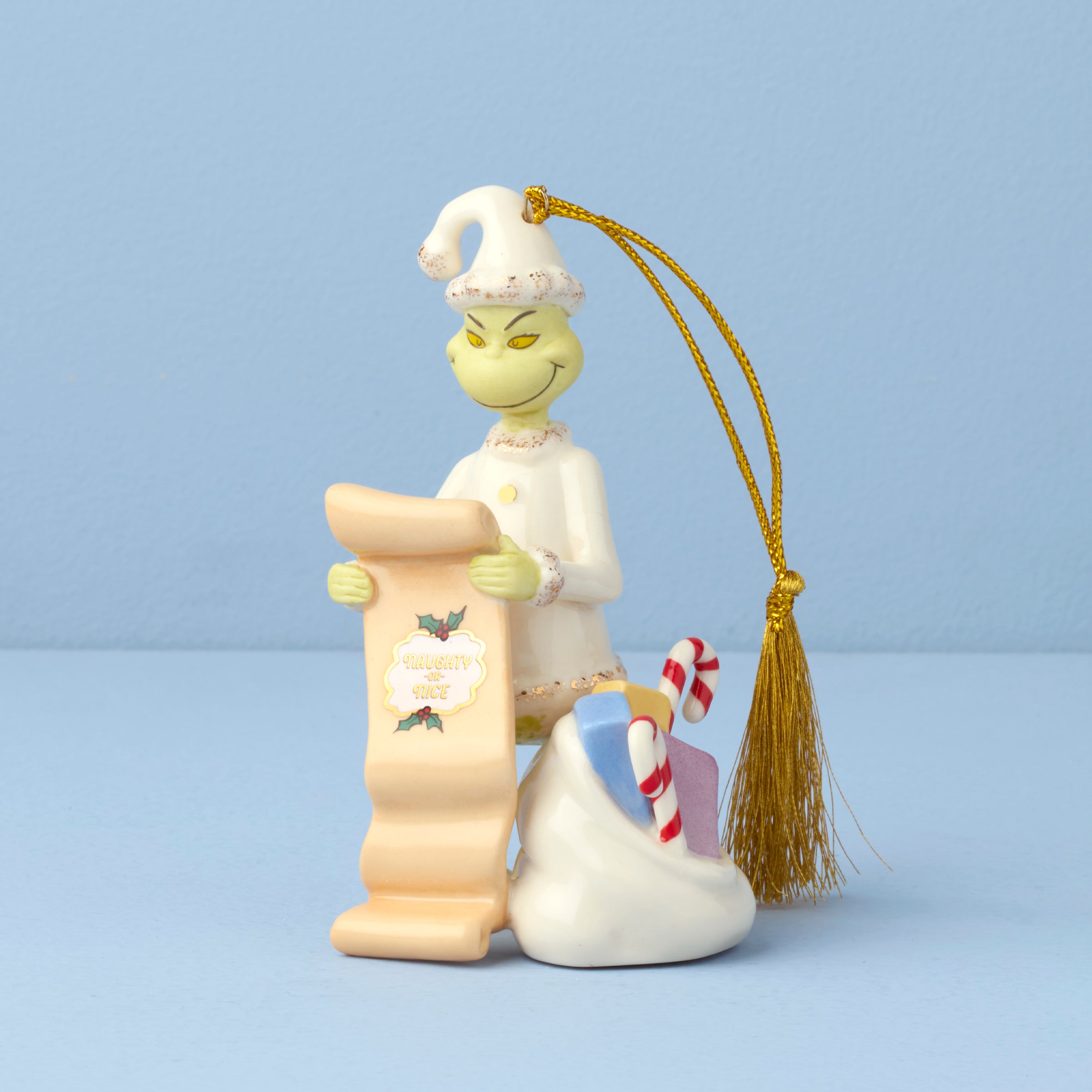 Grinch Christmas Ornament with List | Dr. Seuss Holiday Decor