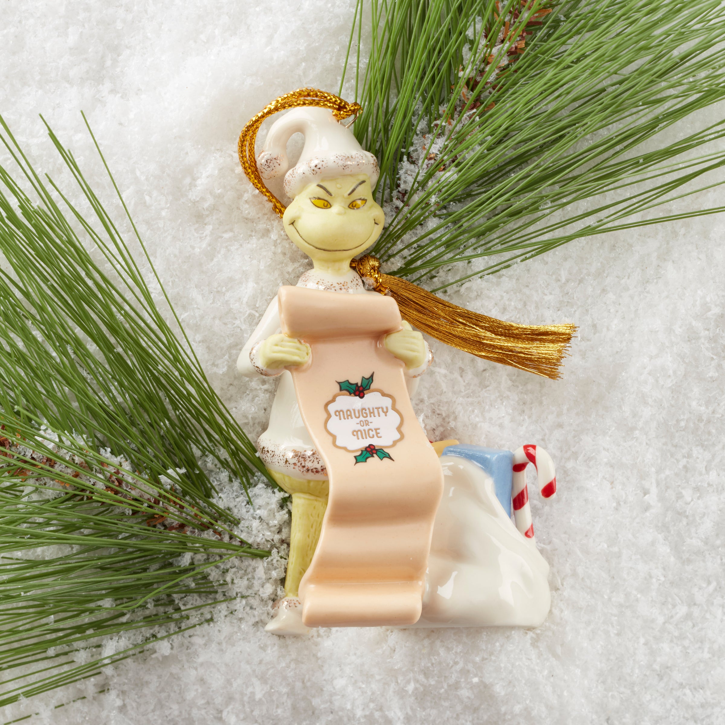 Grinch Christmas Ornament with List | Dr. Seuss Holiday Decor