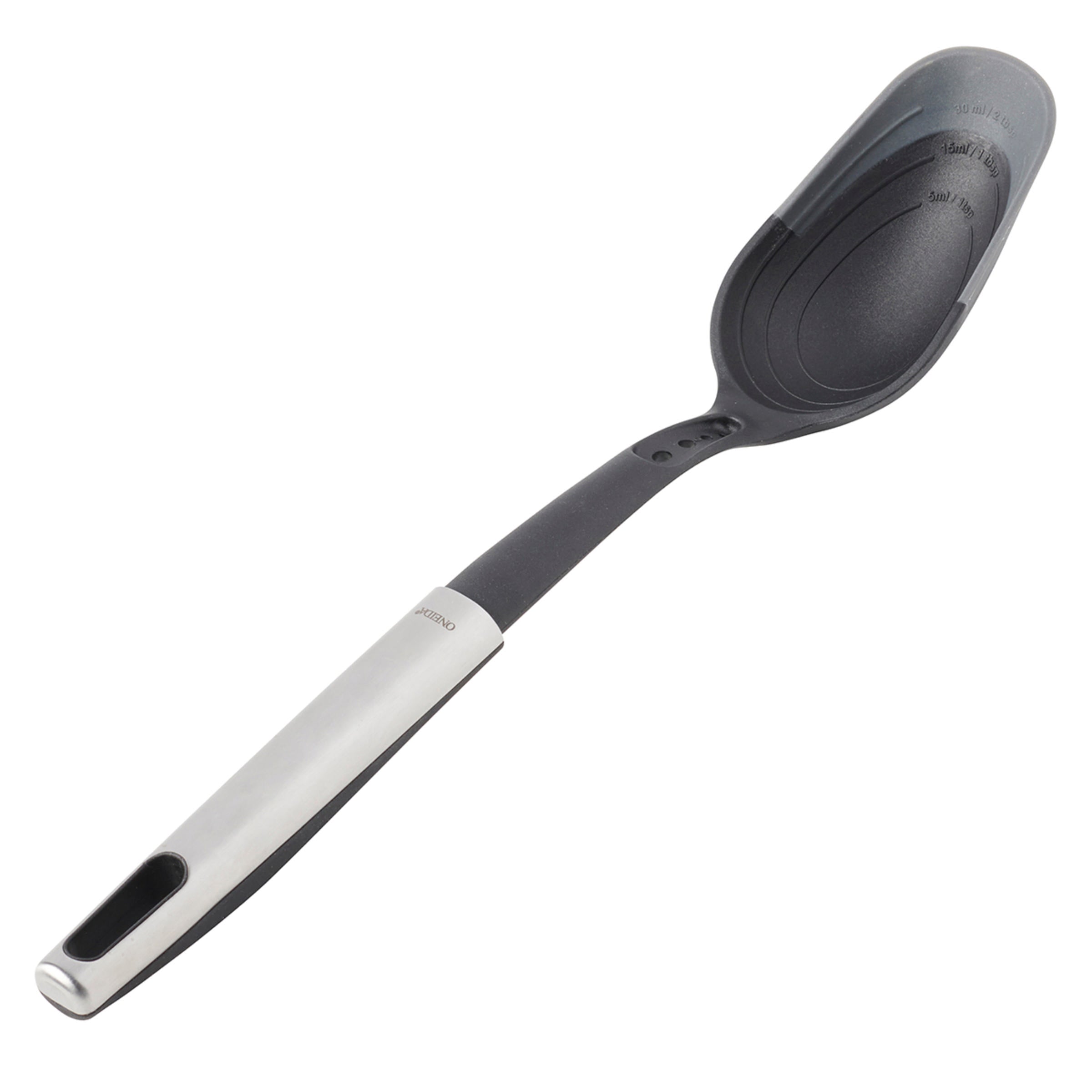 Silicone Serving Spoon with Measurement Units & Herb Stripper | Oneida