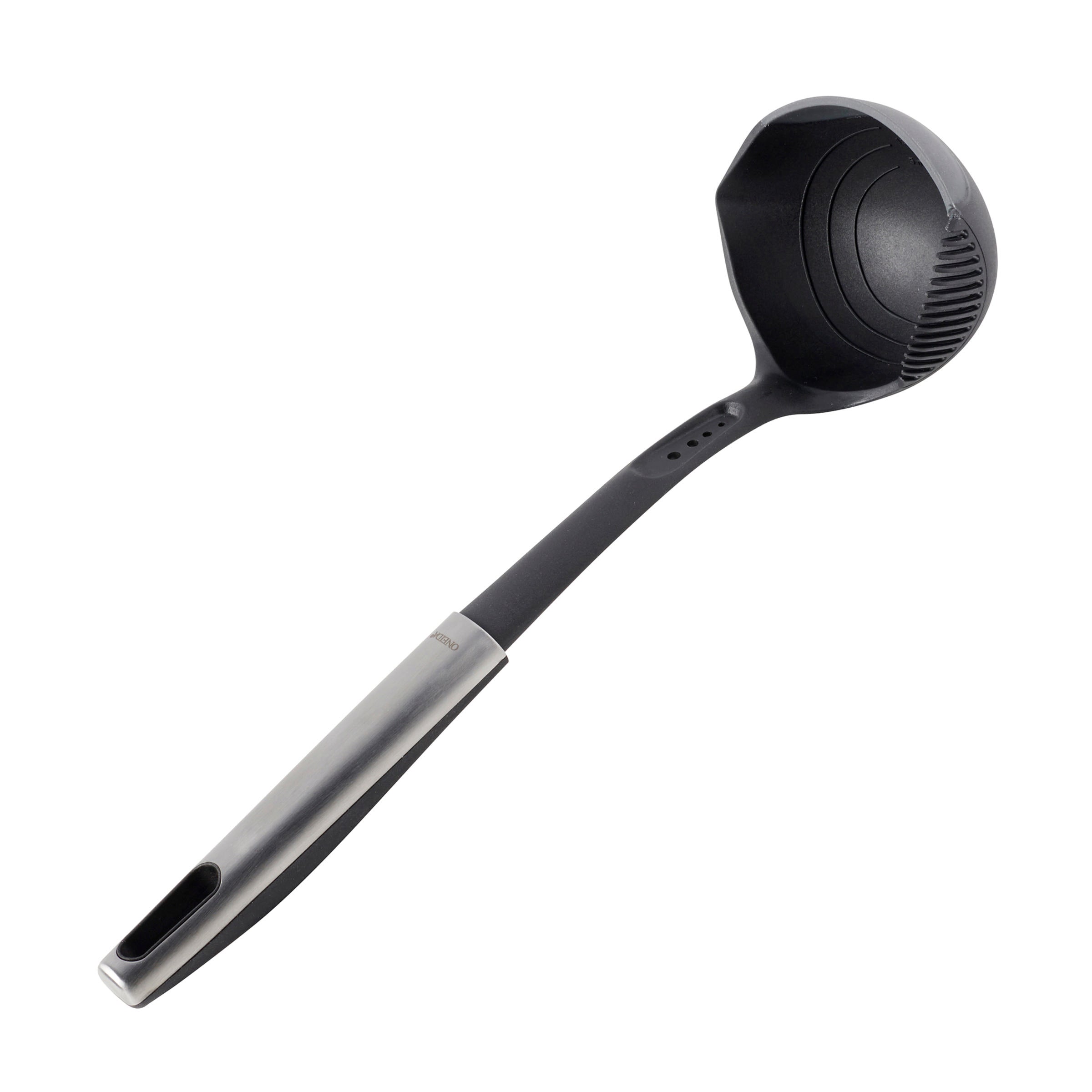 Silicone Serving Ladle with Built-in Strainer & Herb Stripper | Oneida Elite