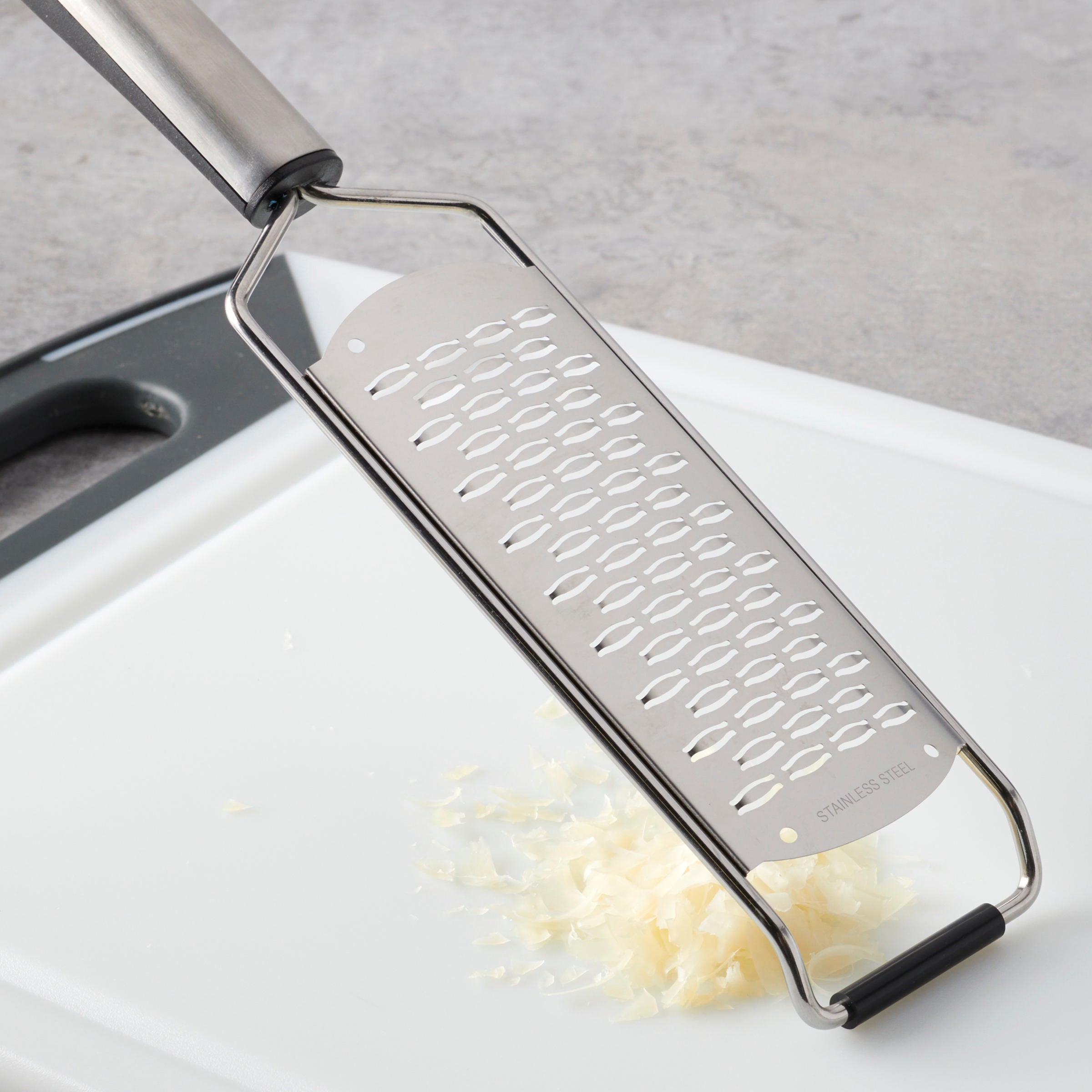 Stainless Steel Grater with Ergonomic Handle & Non-Slip Base | Oneida