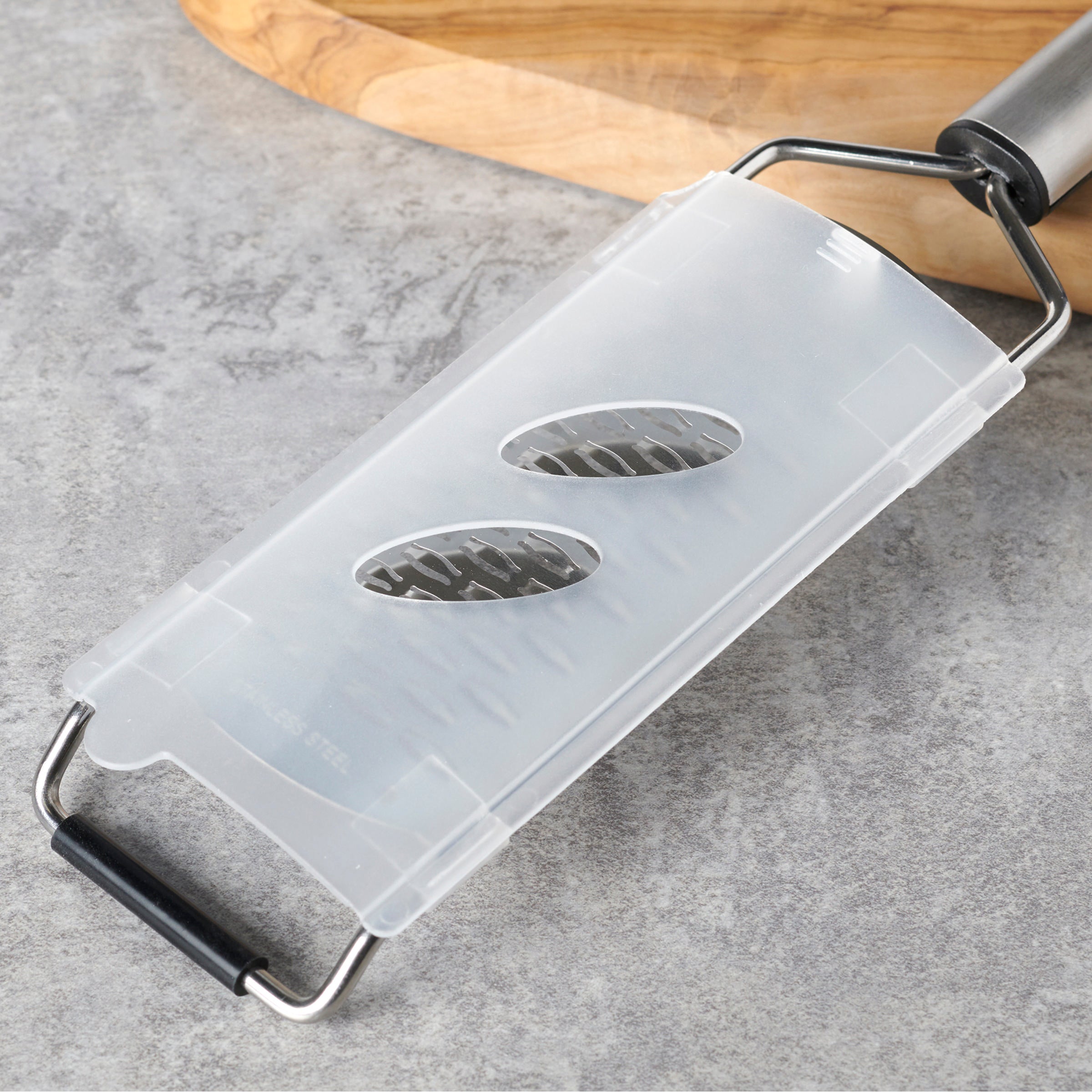 Stainless Steel Grater with Ergonomic Handle & Non-Slip Base | Oneida