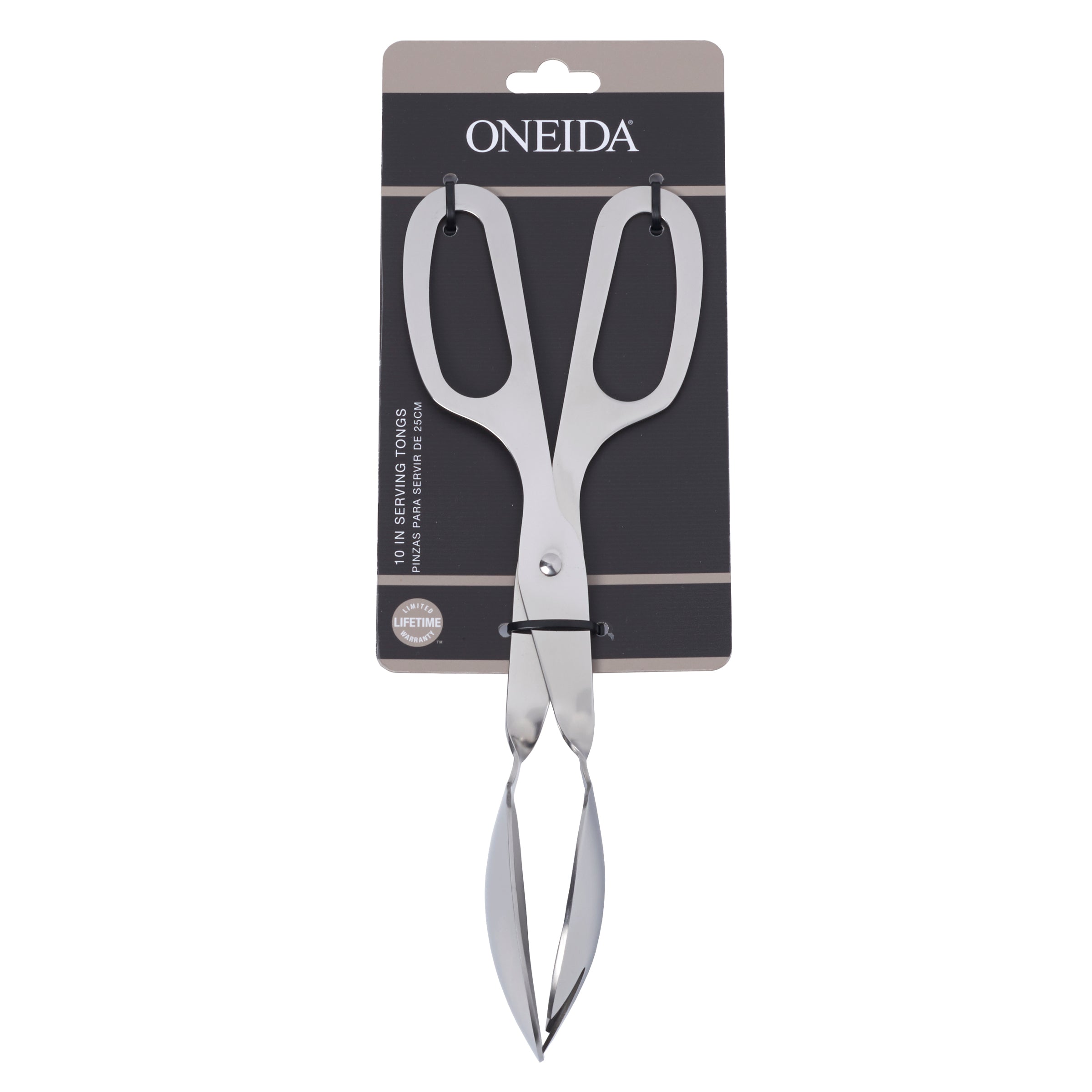 10" Stainless Steel Serving Tongs for Kitchen & BBQ | Oneida