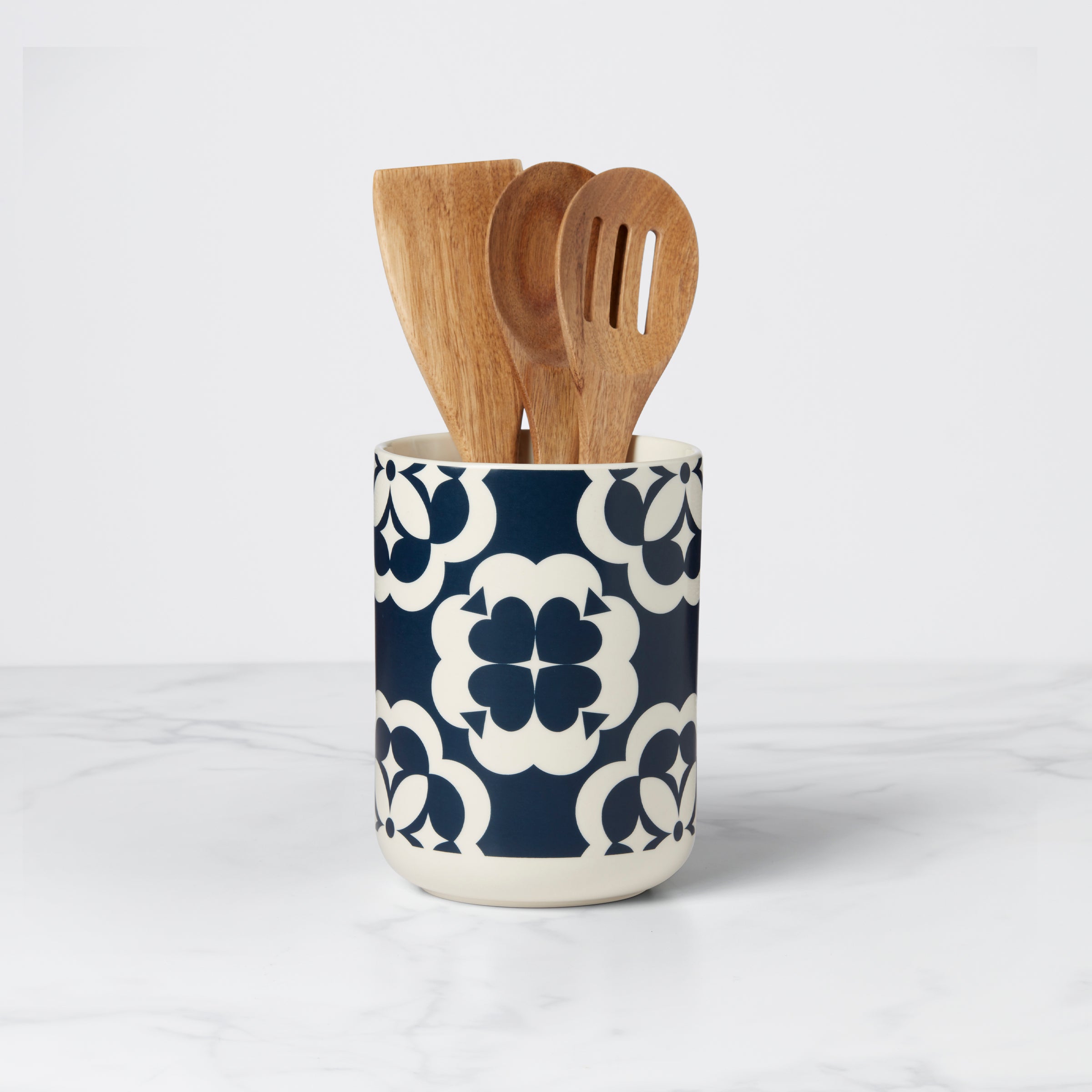 Elegant Wooden Utensil Crock for Kitchen | Kate Spade