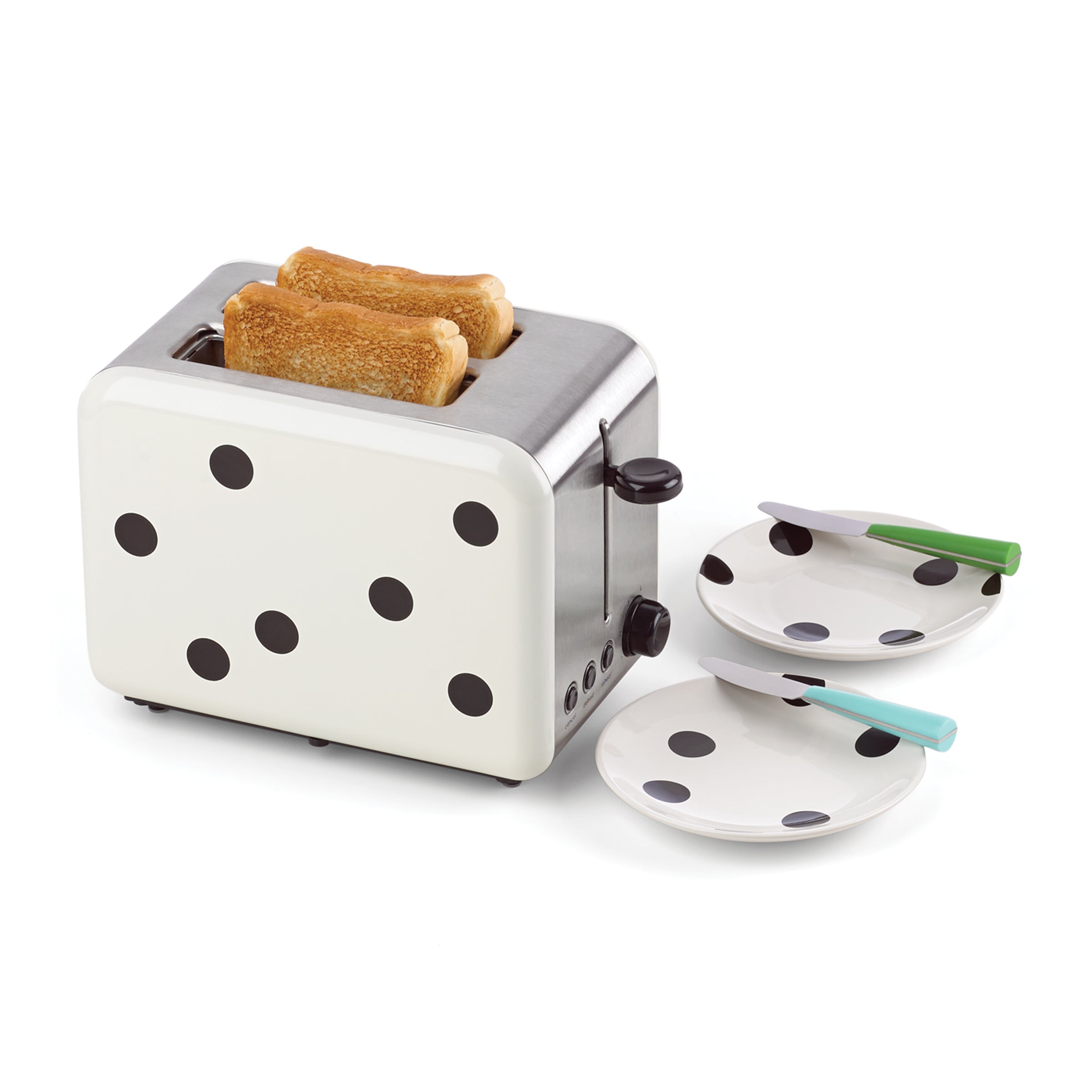 Polka Dot 2-Slice Toaster in Stainless Steel | Kate Spade