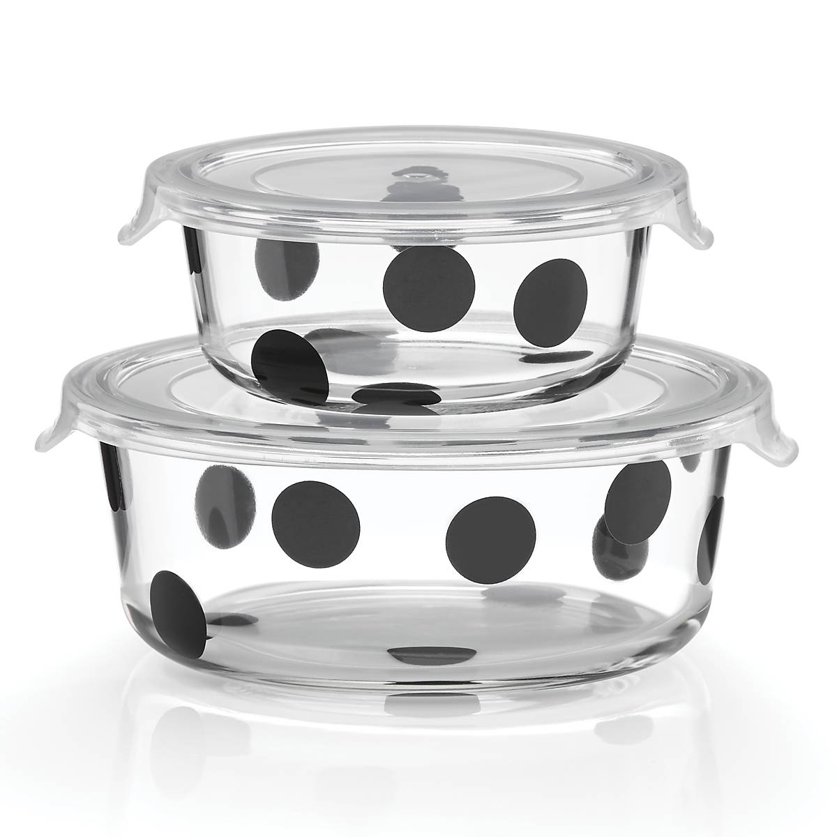 Polka Dot Glass Food Storage Set | Kate Spade Deco Dot