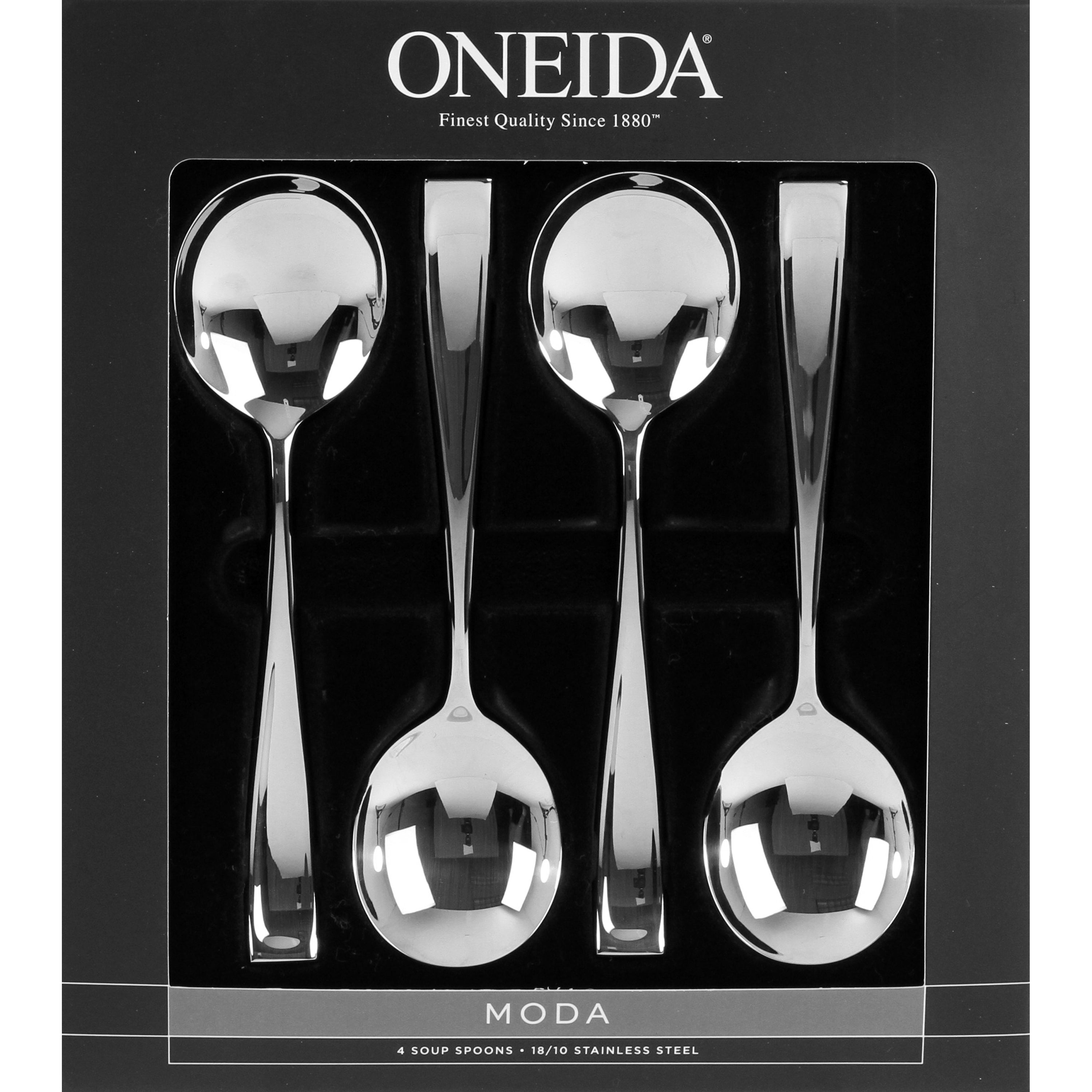 Modern Soup Spoons - Set of 4 Stainless Steel | Moda