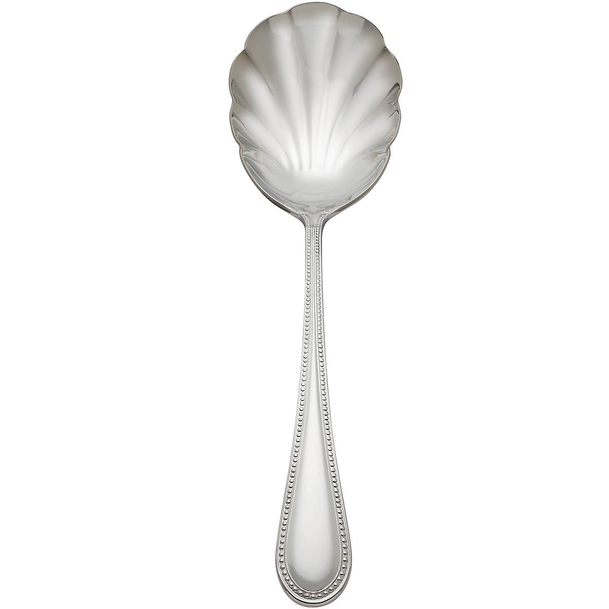 Stainless Steel Vegetable Spoon with Scalloped Head | Lyndon Collection
