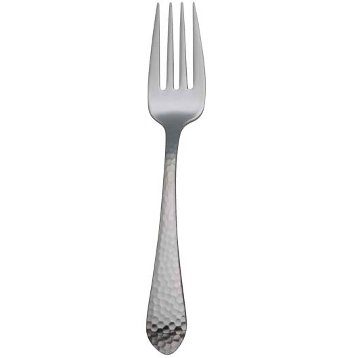 Antique Hammered Salad Fork - 7 Inch Elegant Dining Cutlery