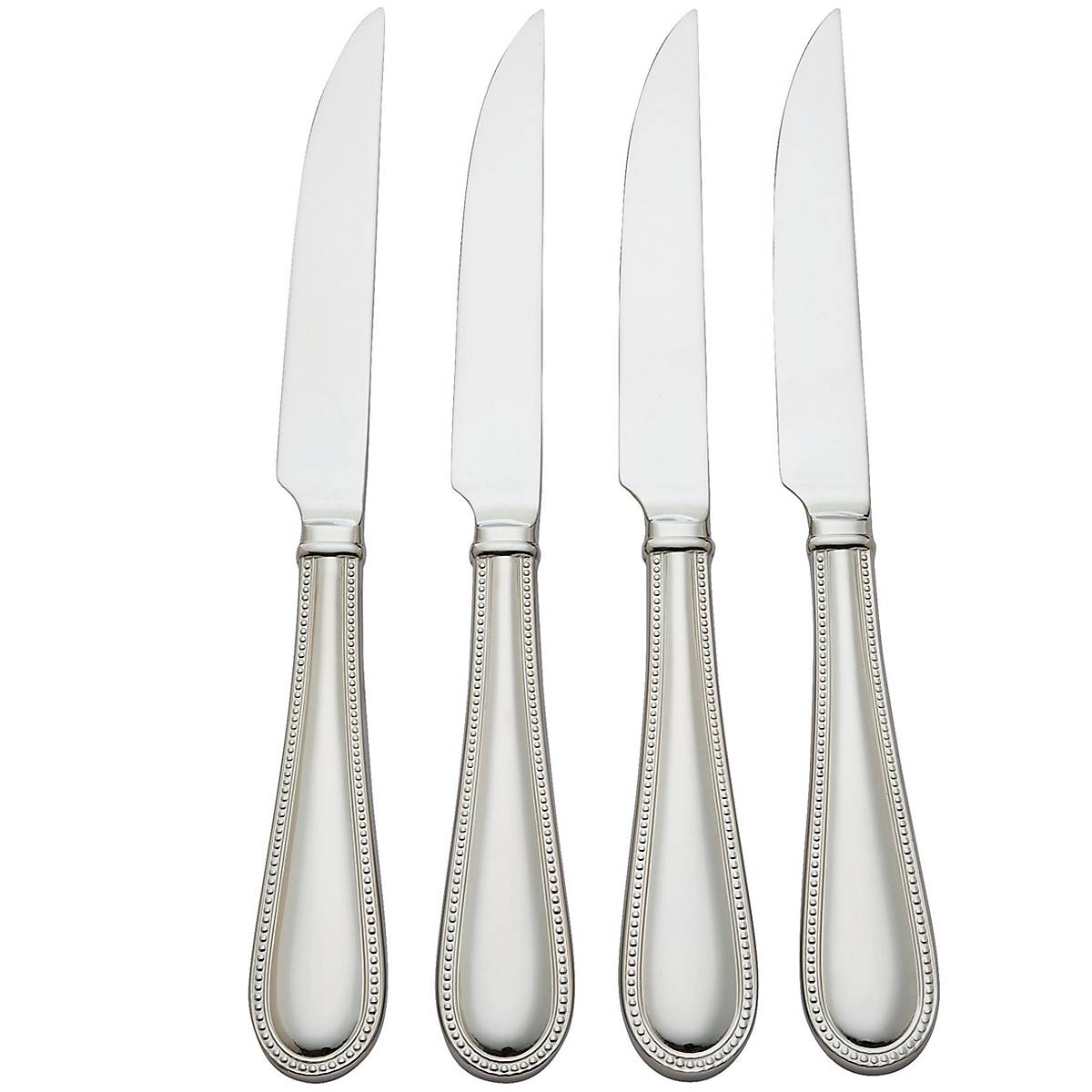 Stainless Steel Steak Knife Set of 4 with Beaded Handle | Lyndon
