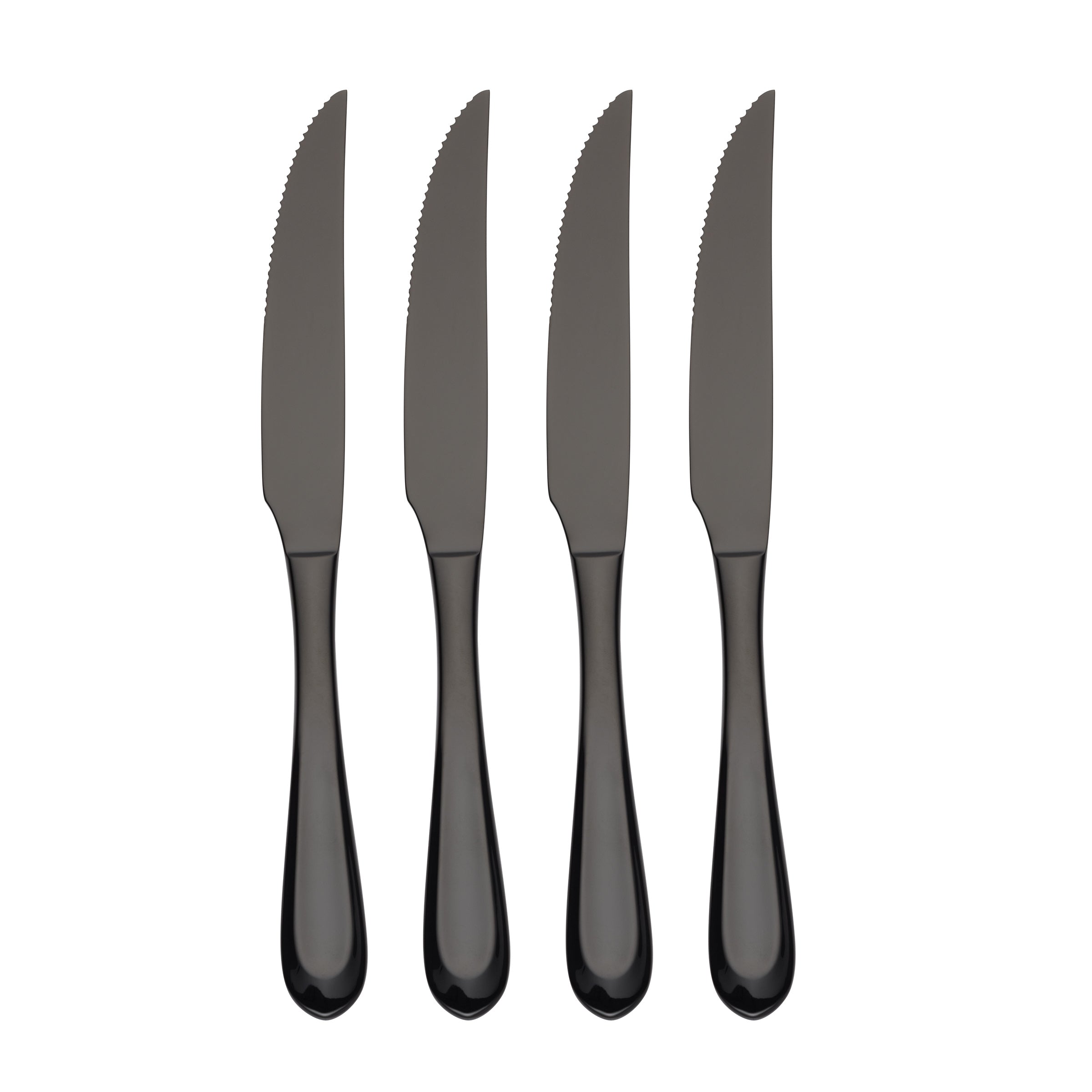 Black Stainless Steel Steak Knives - Set of 4 | Archer