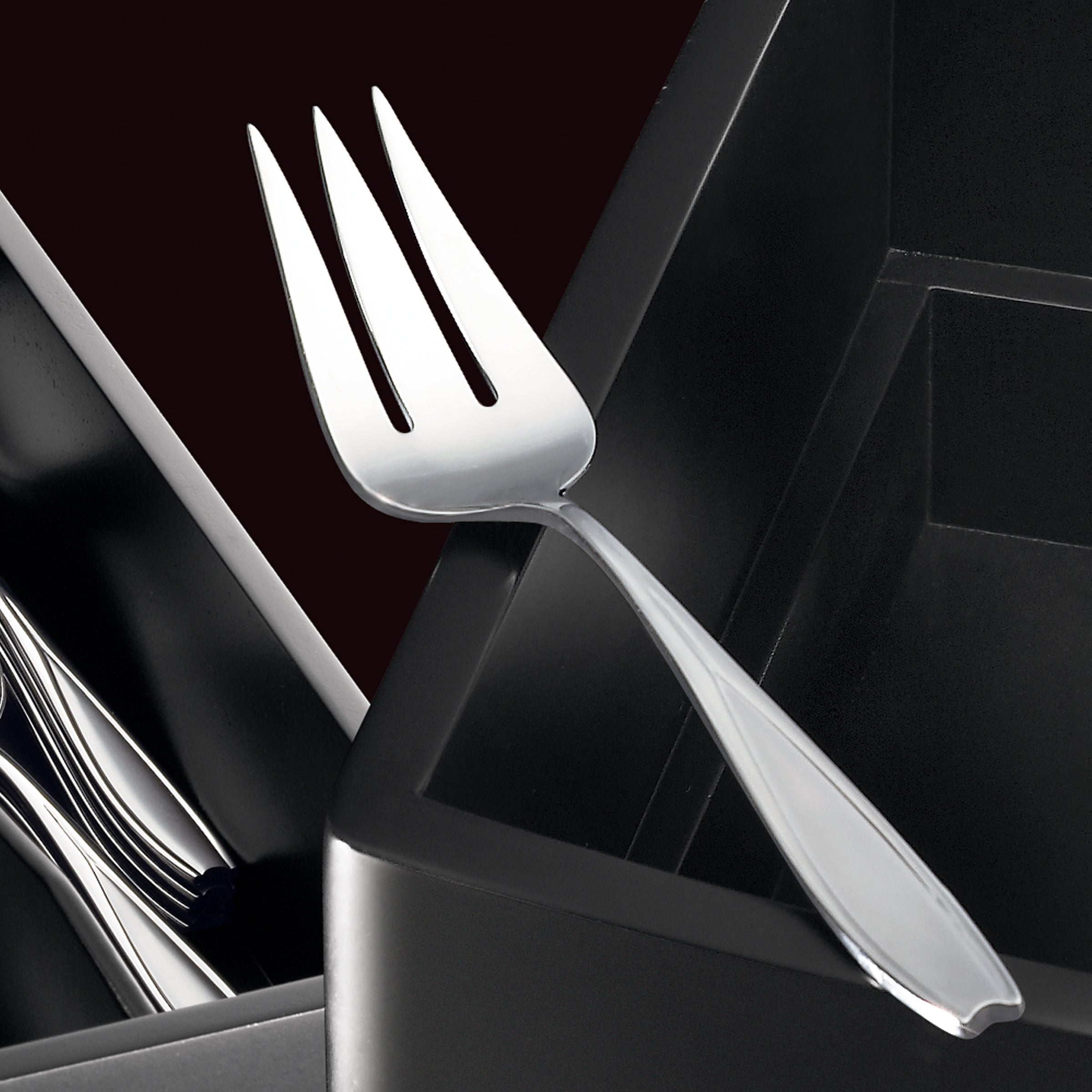 Tulip-Shaped Cold Meat Fork for Charcuterie & Cheese | Frosted Serving Utensil