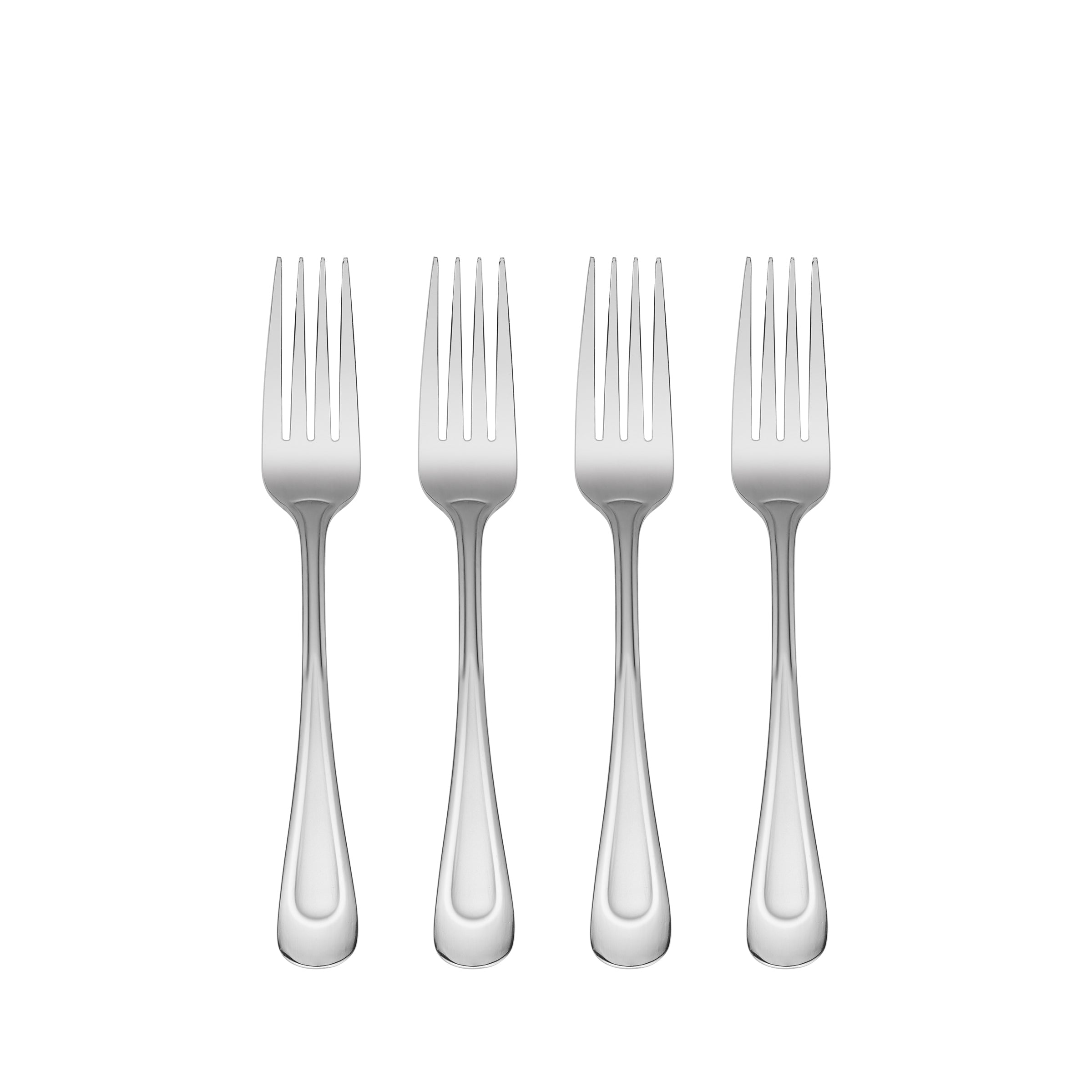 Satin Sand Dune Dinner Forks - Set of 4 | Elegant Bead-Blasted Design