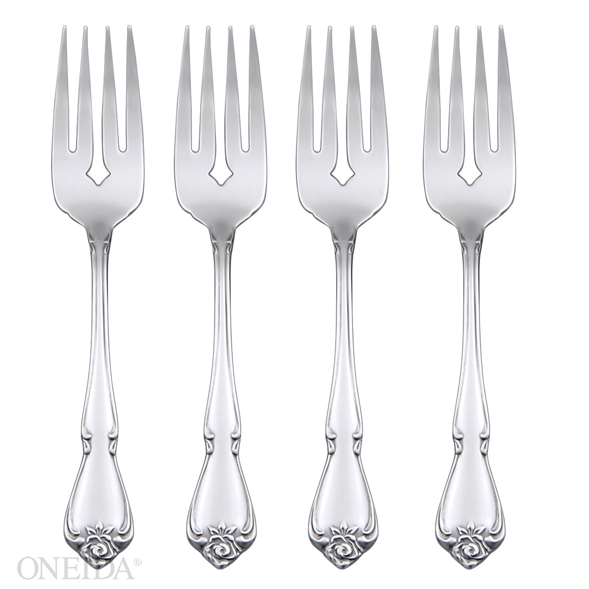 Vintage Rose Salad Forks - Set of 4 | True Rose Sterling